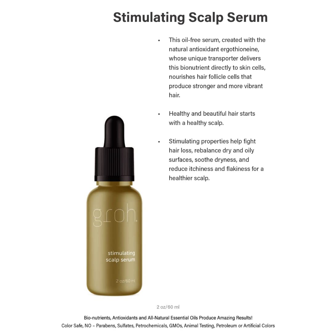 Groh Stimulating Scalp Serum – Nourish Follicles & Healthy Scalp (2.8 oz)