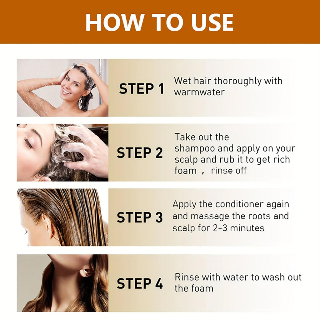 Grospe Ginger Shampoo & Conditioner Set – Keratin Smoothing Anti-Frizz Duo (Travel Size)