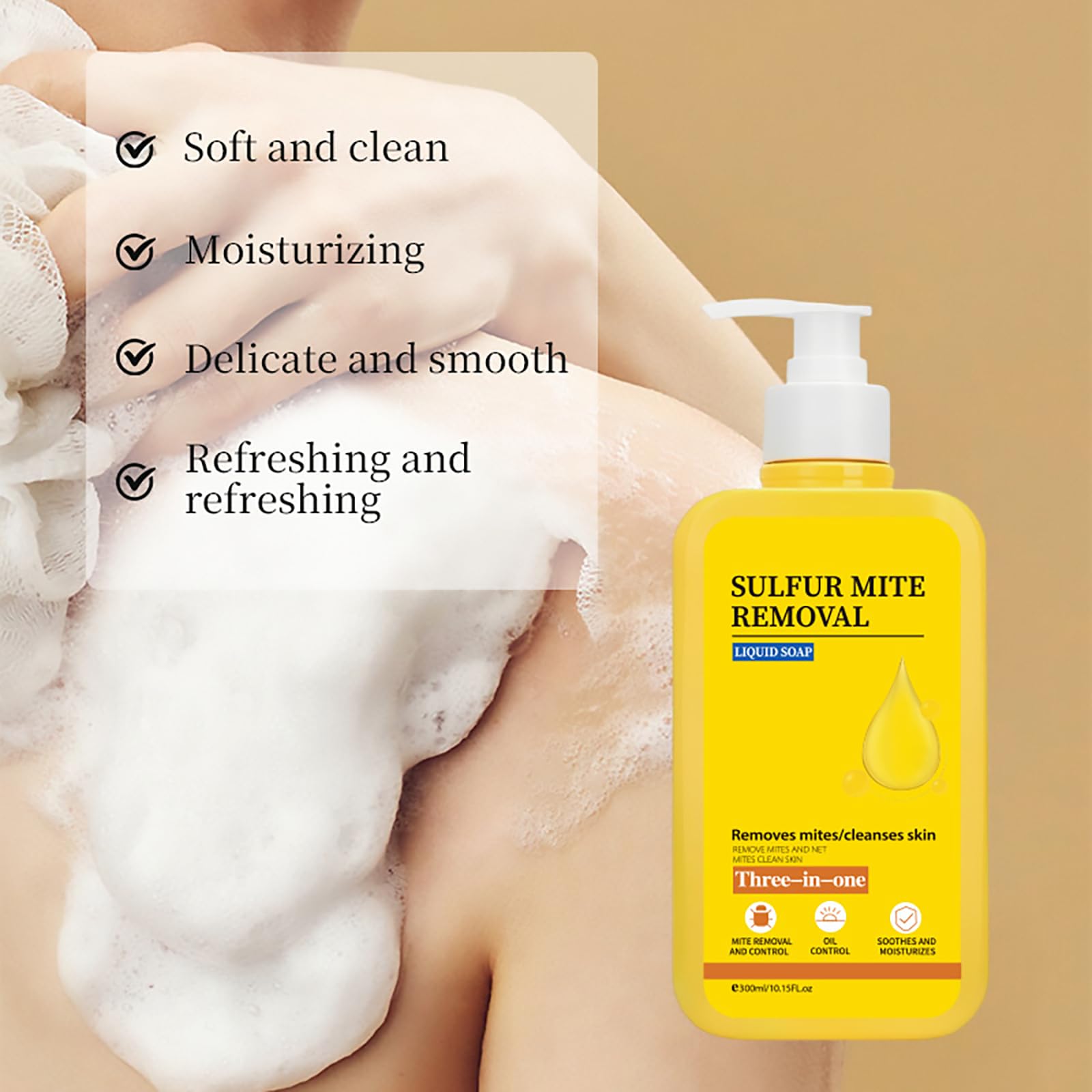 Grospe Sulfur Body Wash – 3-in-1 Deep Cleansing & Hydration (300ml)