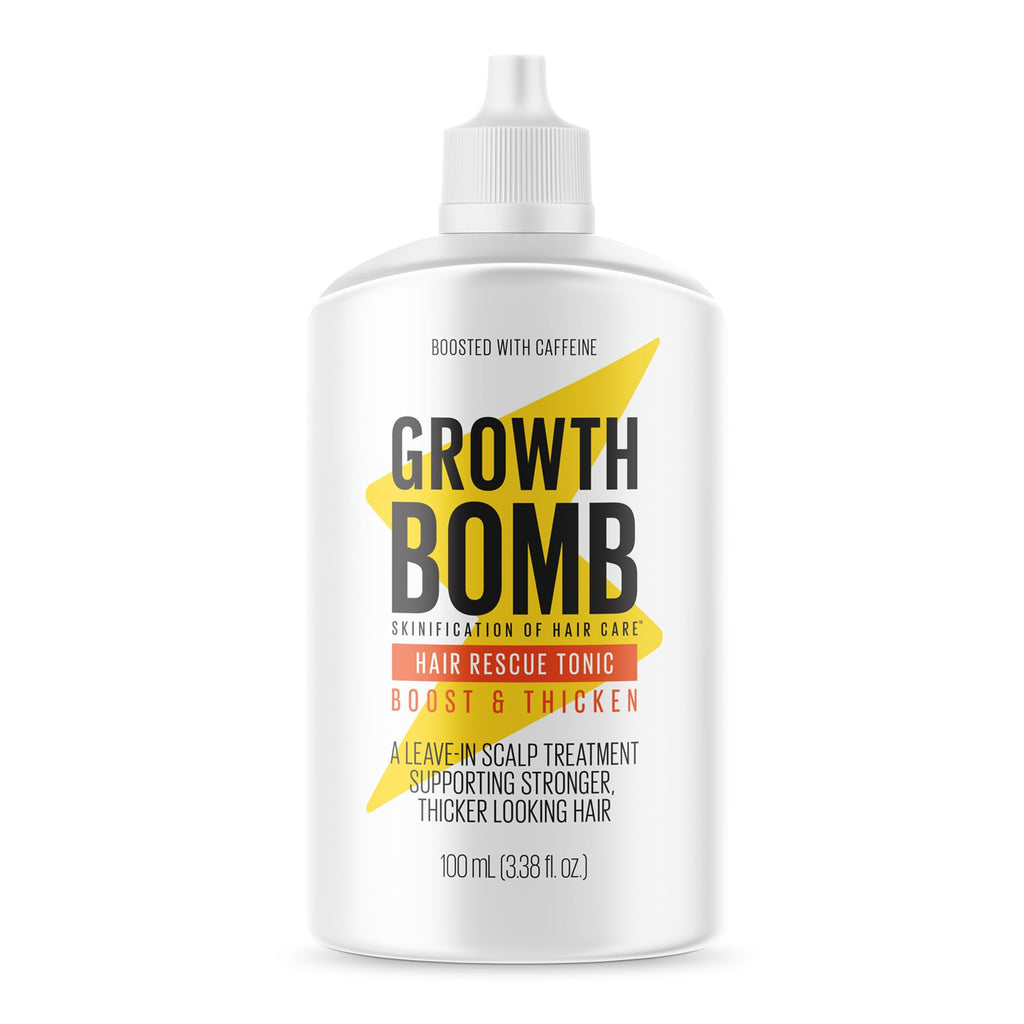 Growth Bomb Hair Rescue Tonic – Daily Root Serum with Natural Botanicals for Thicker-Looking Hair