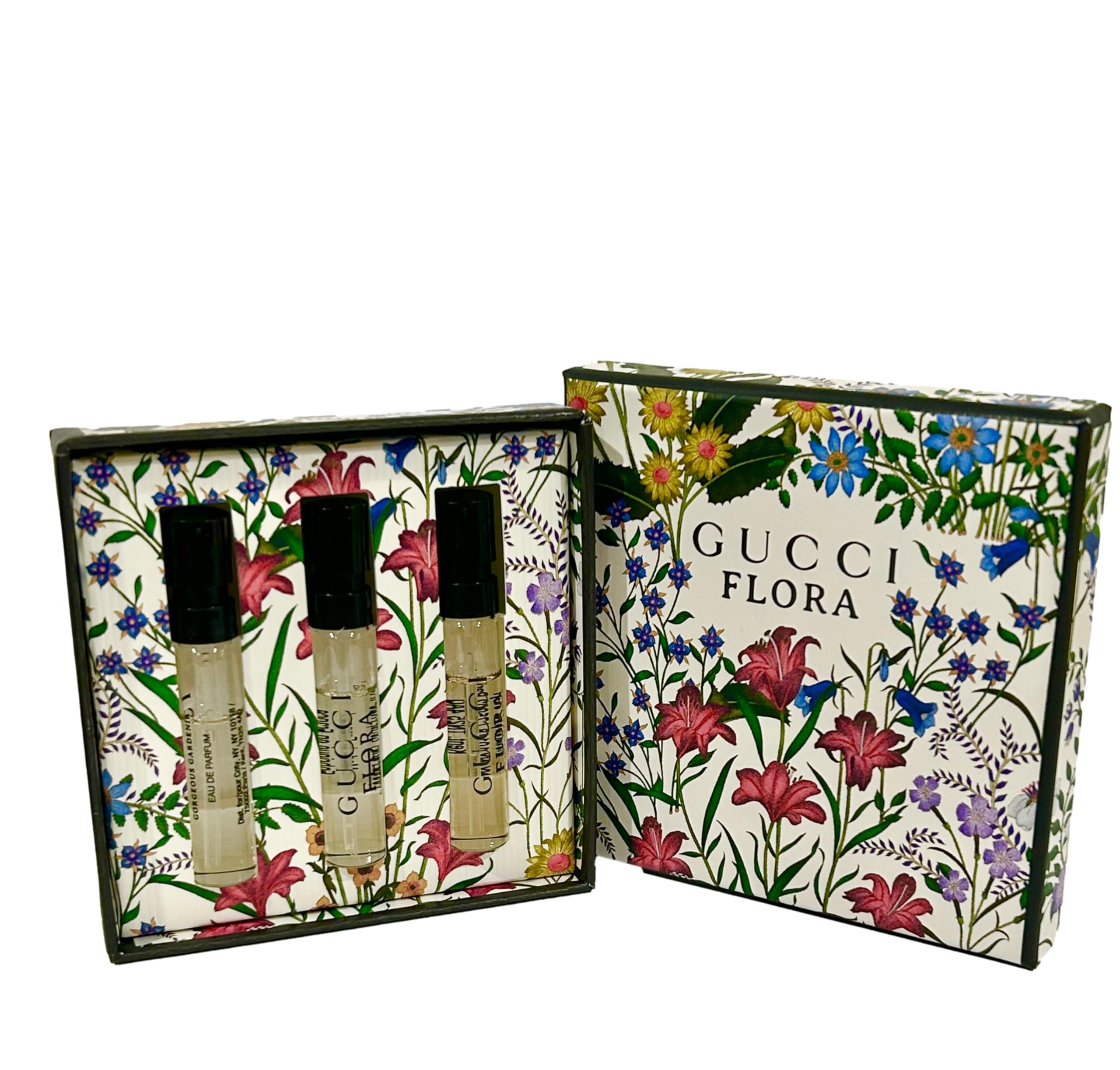 Gucci Flora Sample Gift Set – 3 Mini Perfume Vials (Gardenia, Jasmine, Magnolia) 1.5 ml