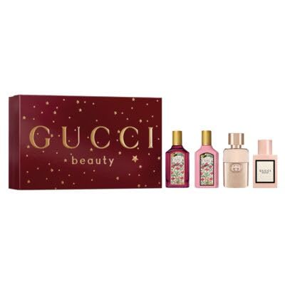 Gucci Minis Set: Bloom, Guilty Pour Femme, Flora Gorgeous Gardenia, Intense EDP – 0.17 fl oz Each