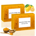 guluxly Lemon Turmeric Soap | Face & Body Bar with Fresh Lemon
