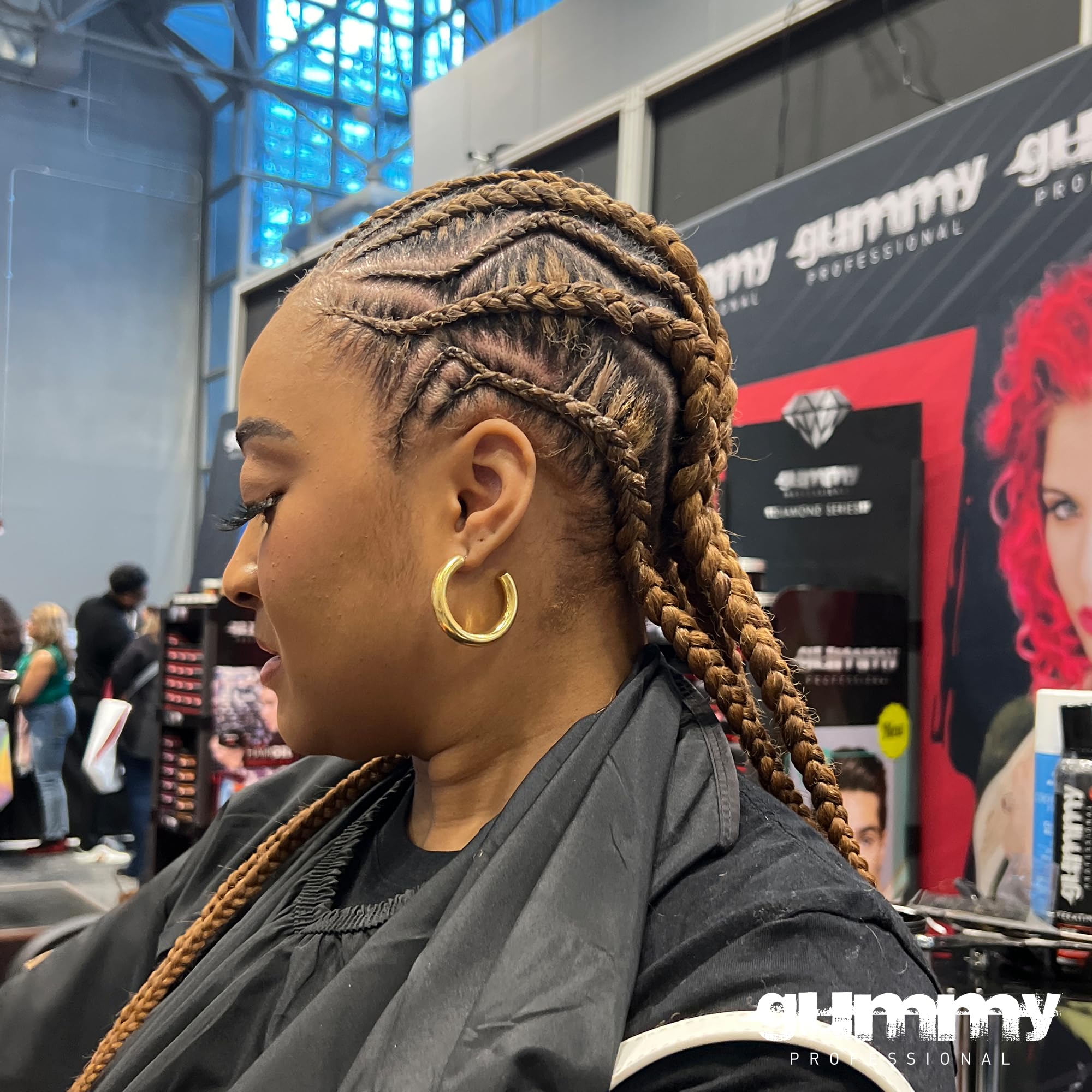 Gummy Braid Control Foaming Mousse - Alcohol-Free Argan Oil for Braids & Curls