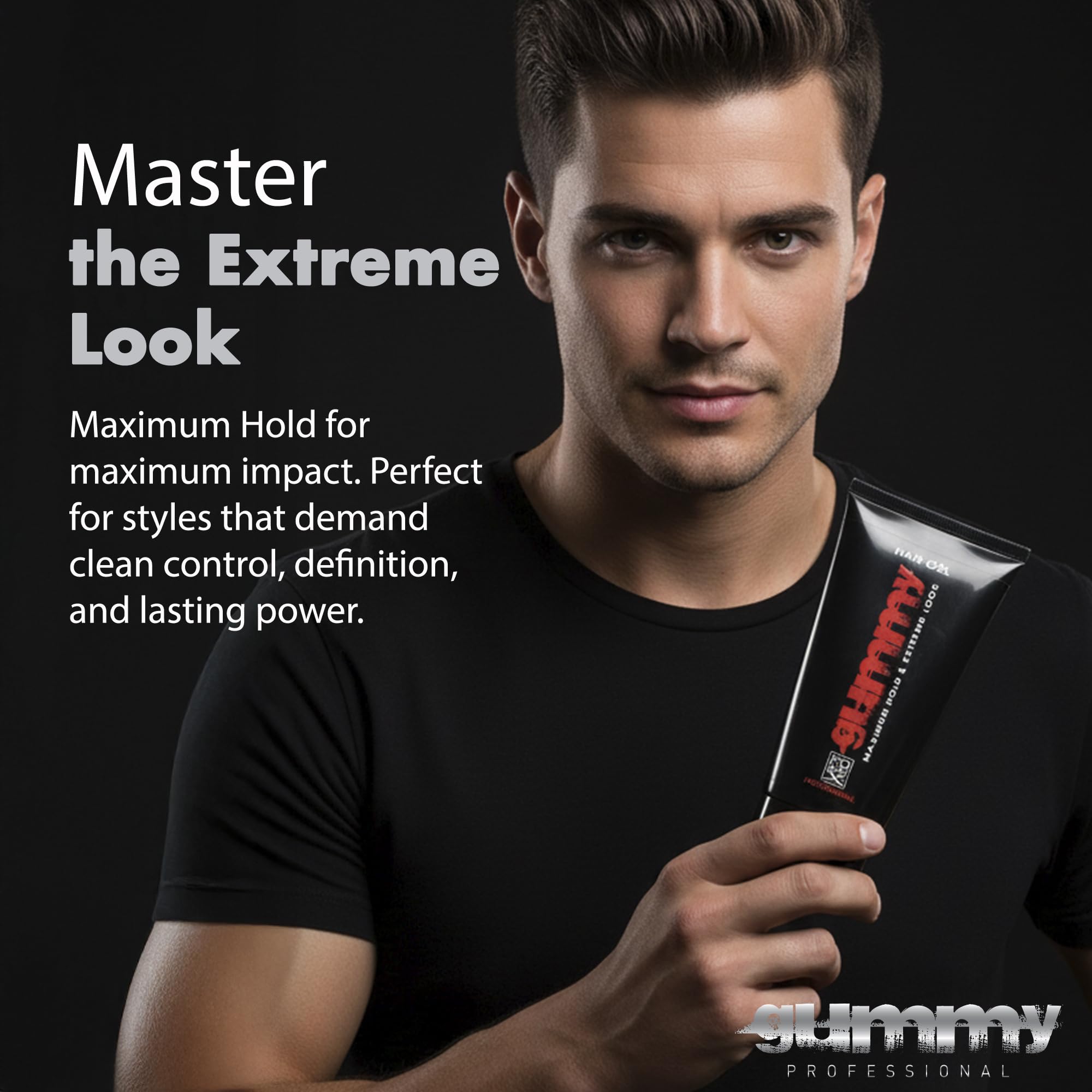 Gummy Professional Hair Gel for Men and Women – Strong Hold Styling Gel with Shine and Conditioning – 150ml