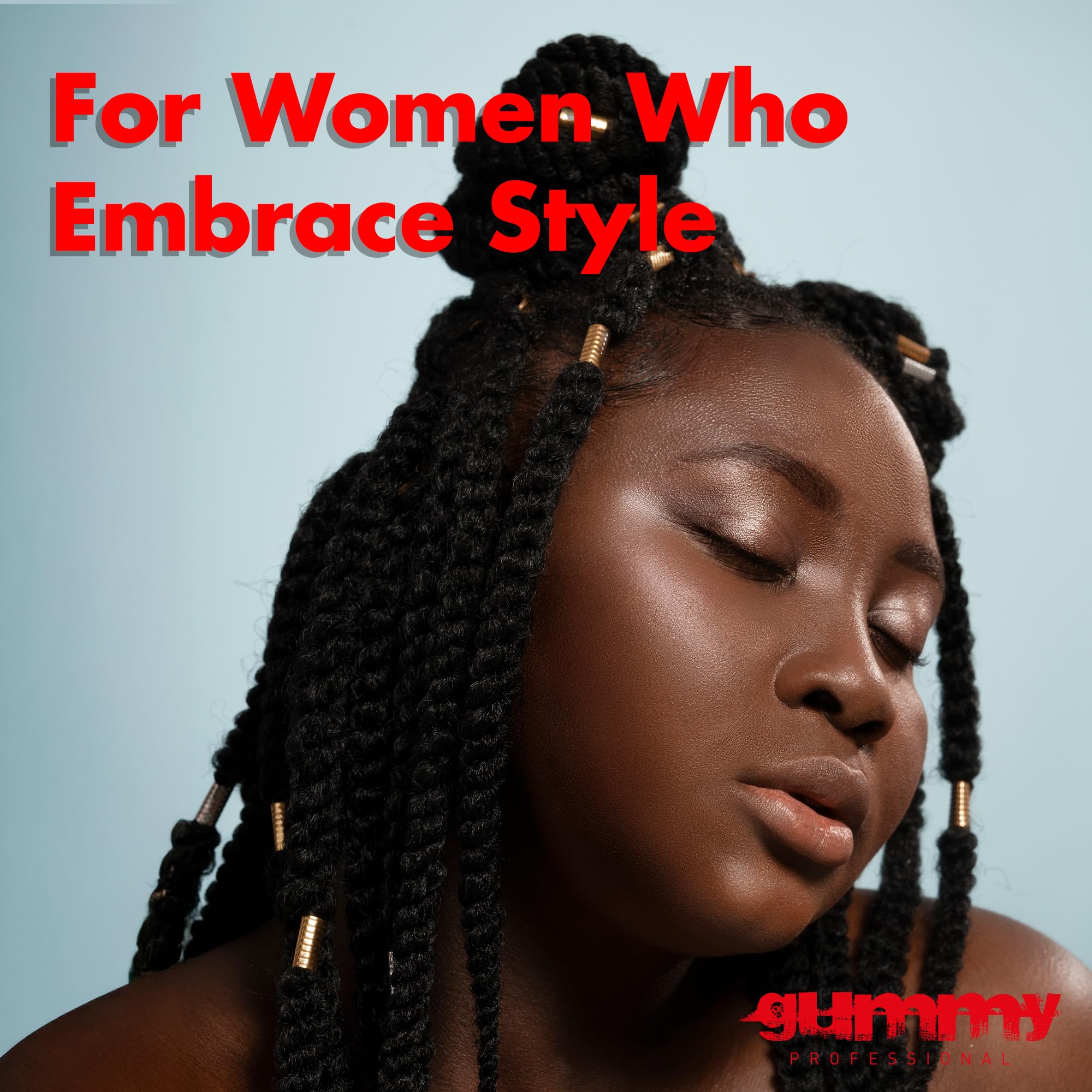 Gummy Braid Control Foaming Mousse - Alcohol-Free Argan Oil for Braids & Curls