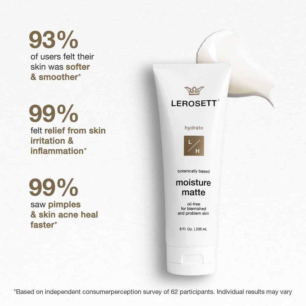 Gunilla Of Sweden LEROSETT Oil-Free Moisturizer — Matte Hydration for Oily & Sensitive Skin (3 oz)