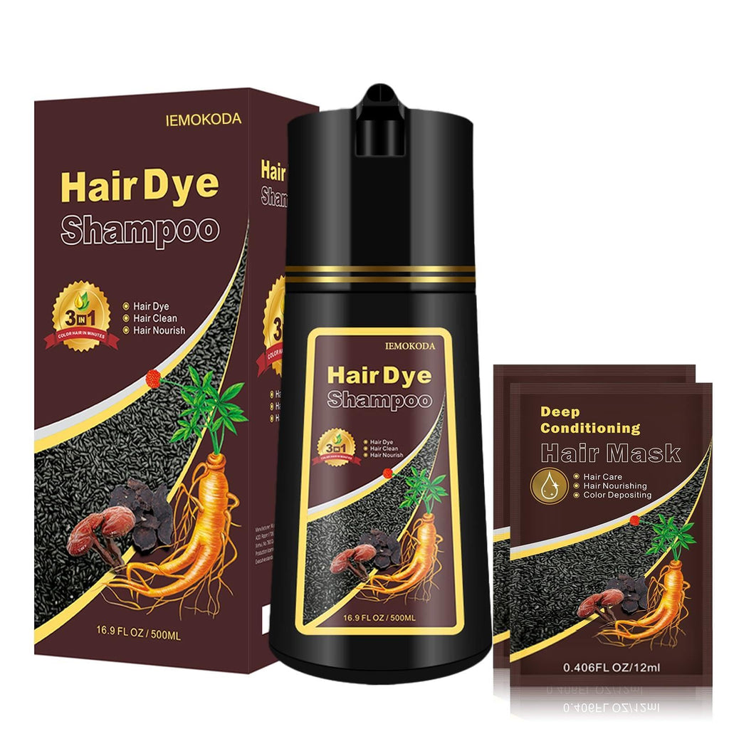 GURKOOYD Red Hair Dye Shampoo 3-in-1 Burgundy – Instant Semi-Permanent Color (16.9 oz)
