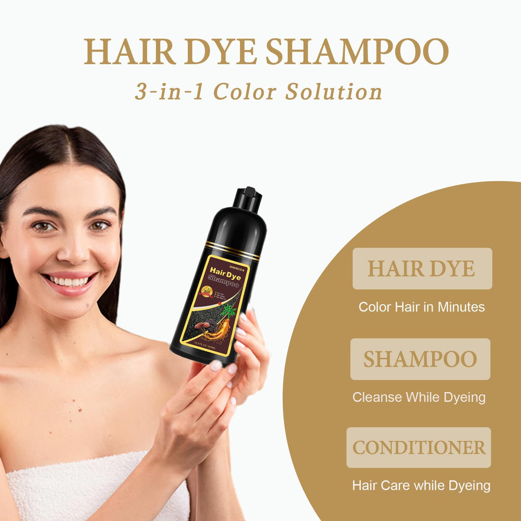 GURKOOYD Silver Gray Hair Dye Shampoo | Instant Color in Minutes, Long-Lasting Silver Hair
