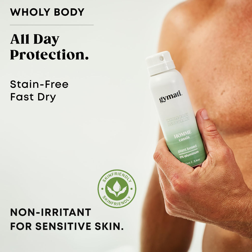 Gymati Natural Deodorant Body Spray for Men | Aluminum-Free, Plant-Based & Designer-Fragrance Inspired