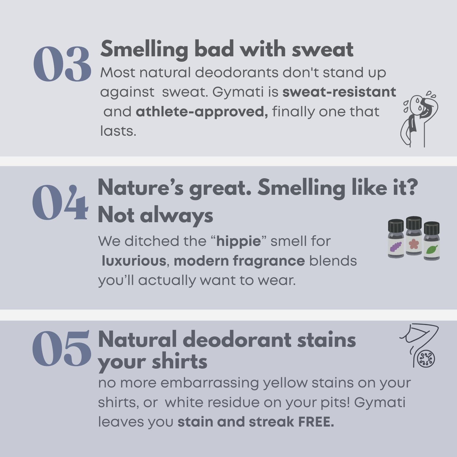Gymati Natural Aluminum-Free Deodorant Spray - Unisex, Pack of 2