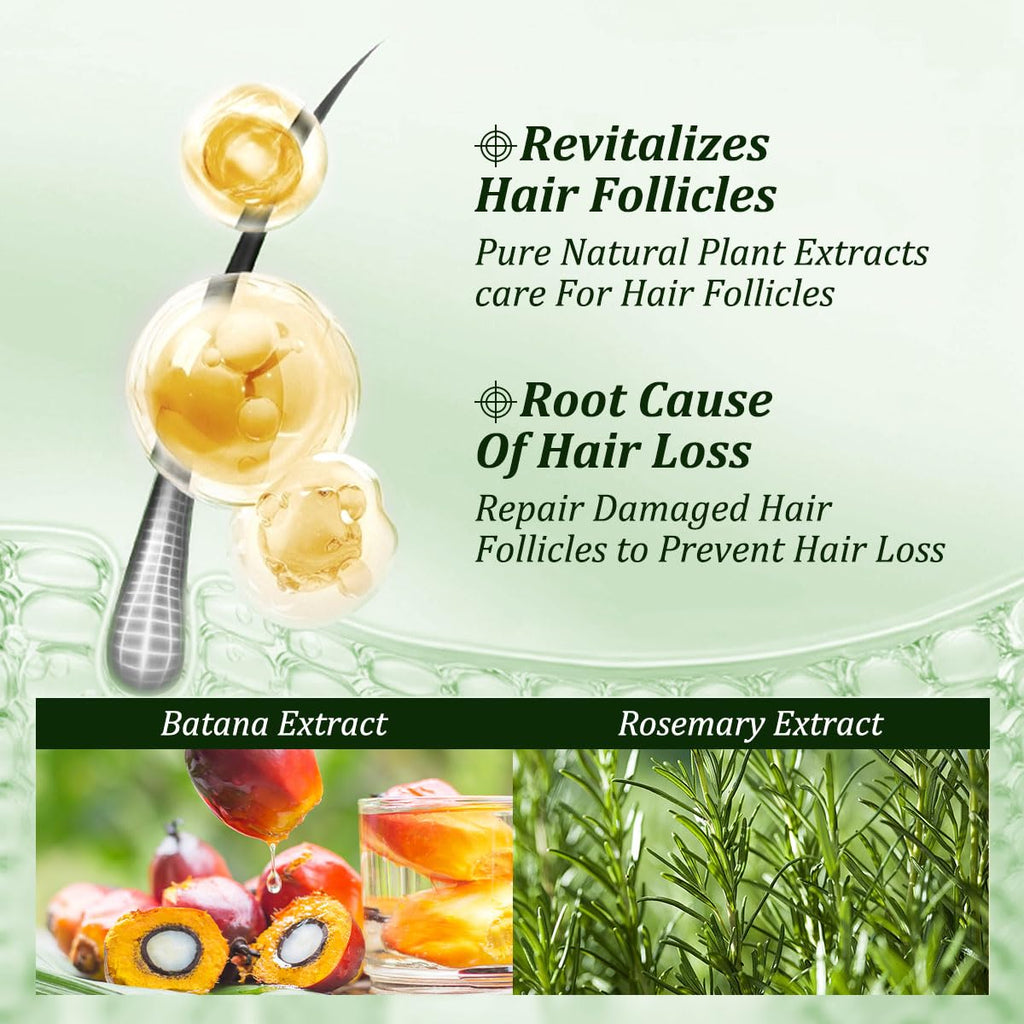 Gypsophila 2-Pack Batana Oil Shampoo with Rosemary Nourishing and Rejuvenating Hair Care for All