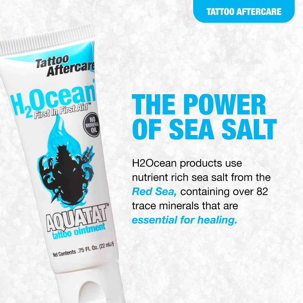 H2Ocean Aquatat Tattoo Healing Ointment - Fragrance & Dye-Free, 0.75 oz
