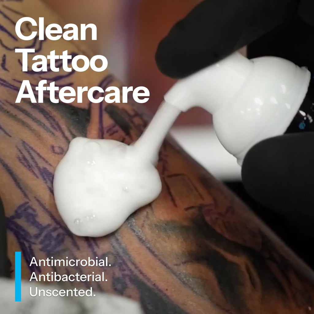 H2Ocean Blue Green Foam Soap for Tattoo Aftercare with Aloe Vera - 7 oz