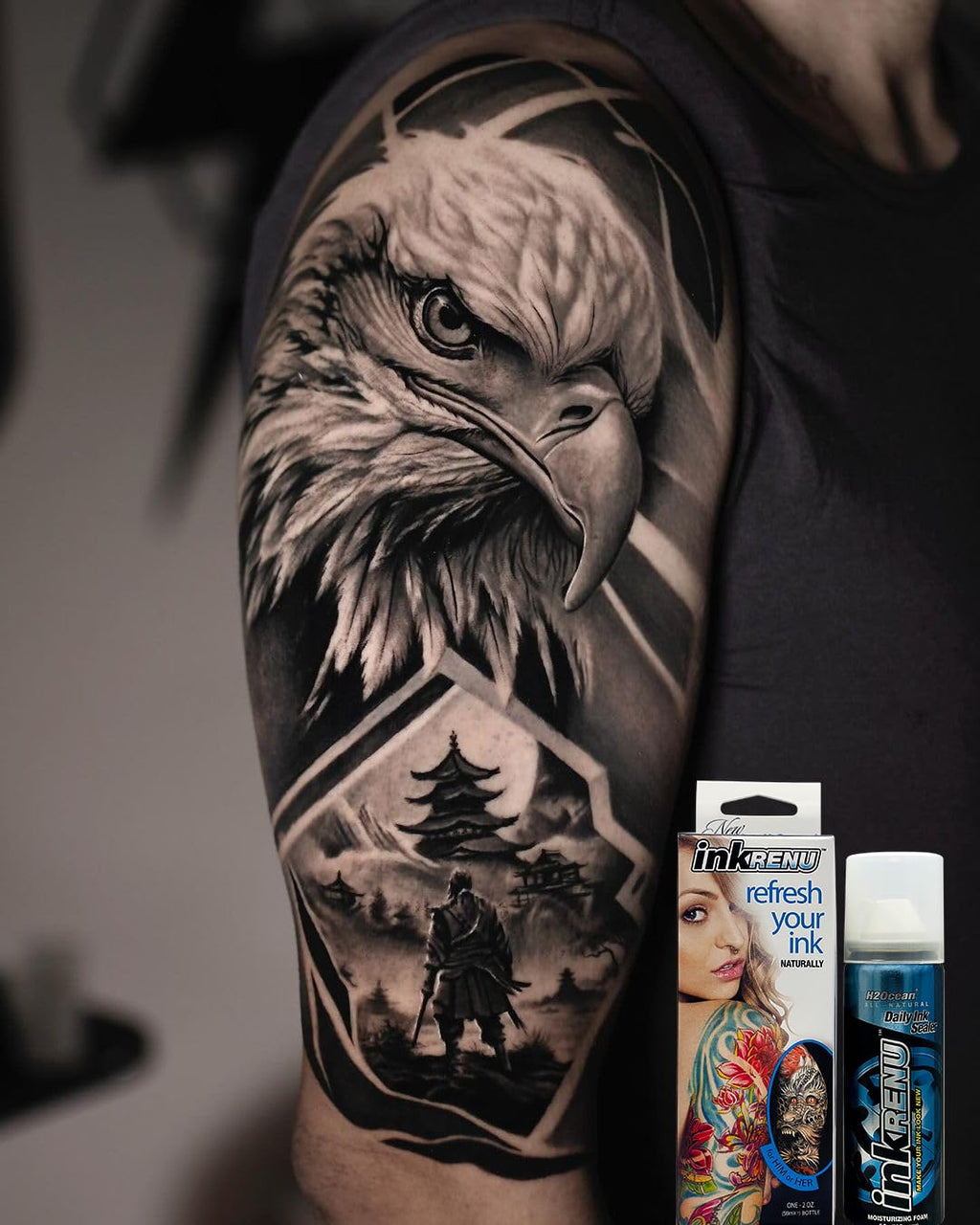 H2Ocean InkRenu Color Enhancing Tattoo Moisturizing Foam - Tattoo Brightener & Aftercare