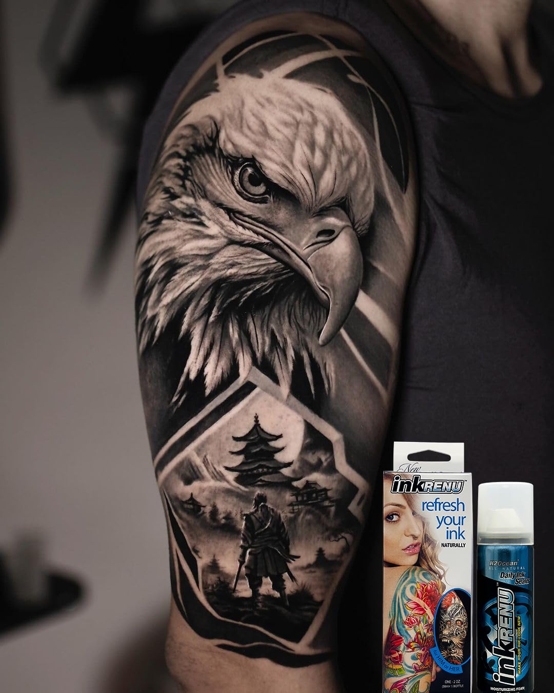 H2Ocean InkRenu Color Enhancing Tattoo Moisturizing Foam - Tattoo Brightener & Aftercare