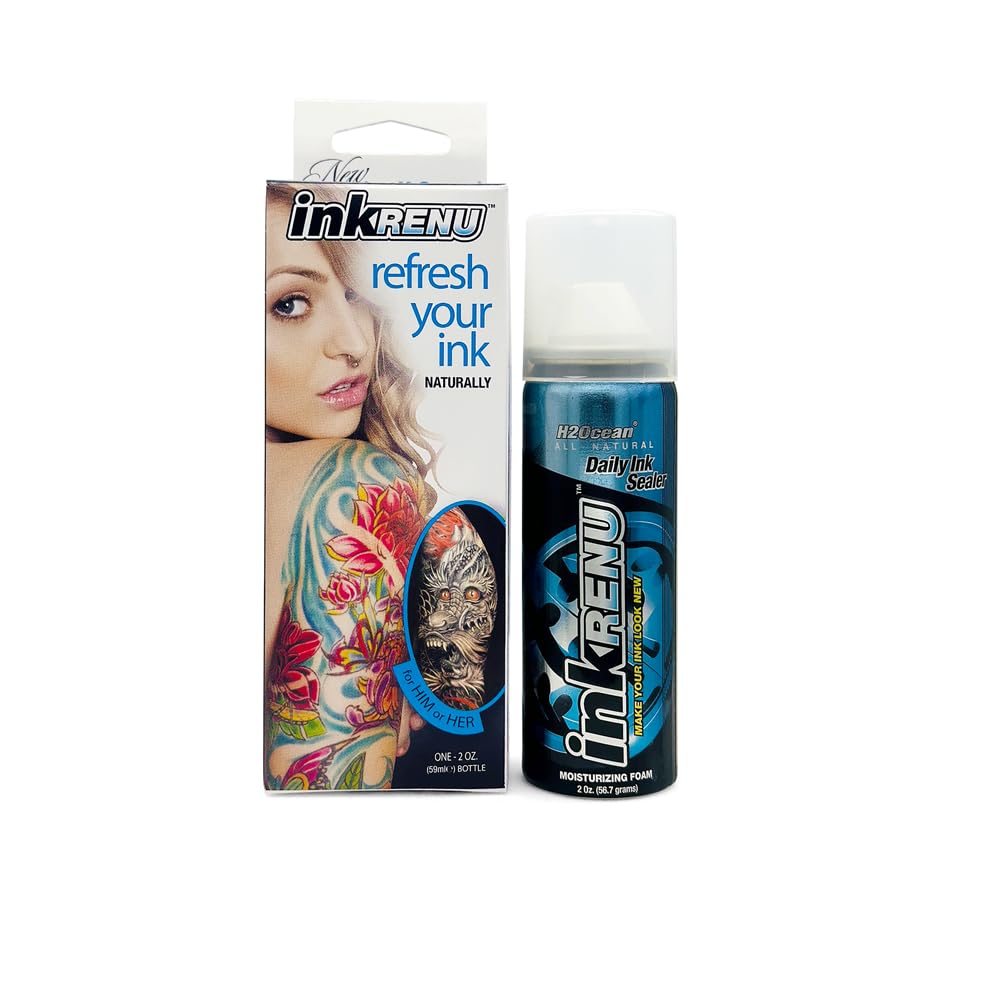 H2Ocean InkRenu Color Enhancing Tattoo Moisturizing Foam - Tattoo Brightener & Aftercare