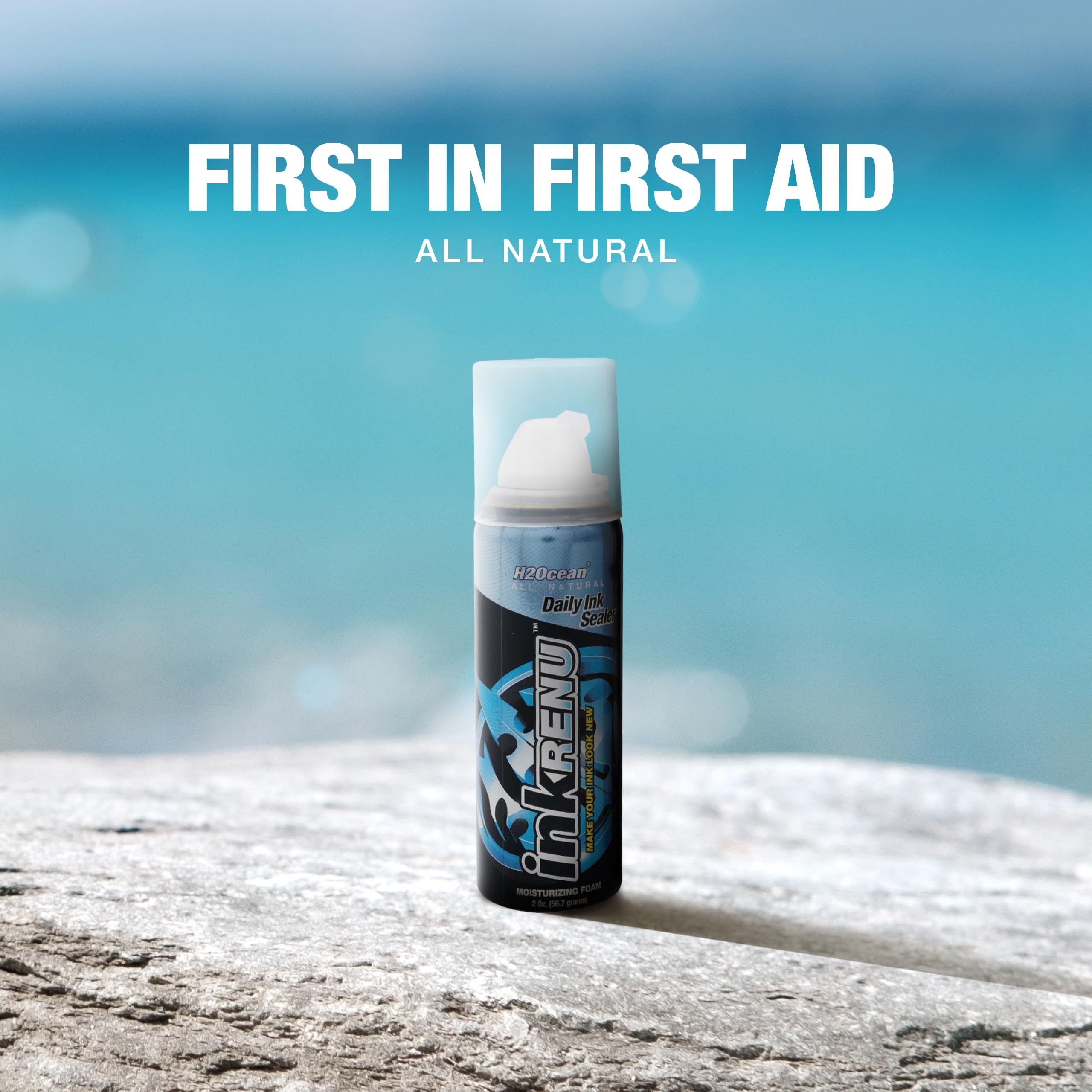 H2Ocean InkRenu Color Enhancing Tattoo Moisturizing Foam - Tattoo Brightener & Aftercare