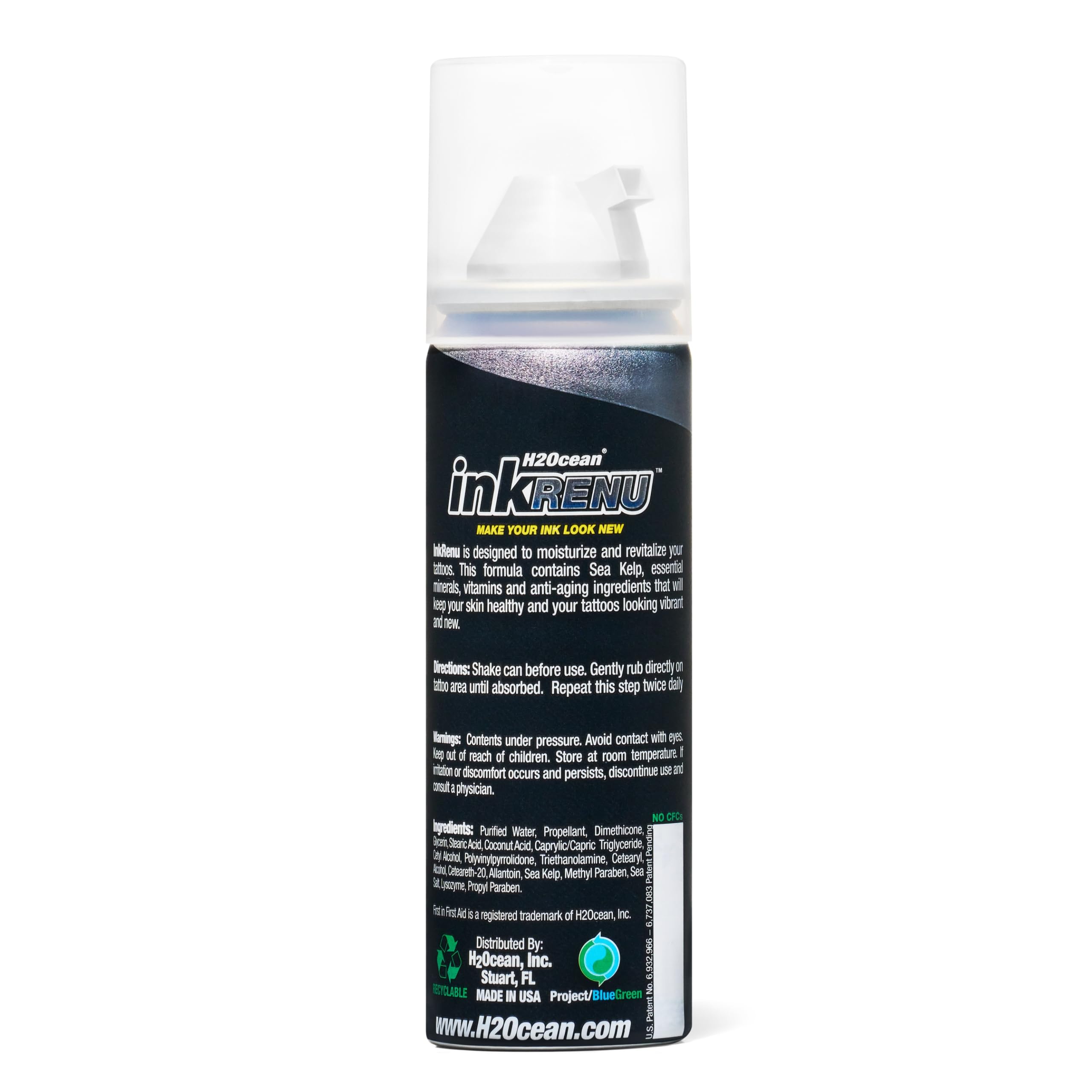 H2Ocean InkRenu Color Enhancing Tattoo Moisturizing Foam - Tattoo Brightener & Aftercare
