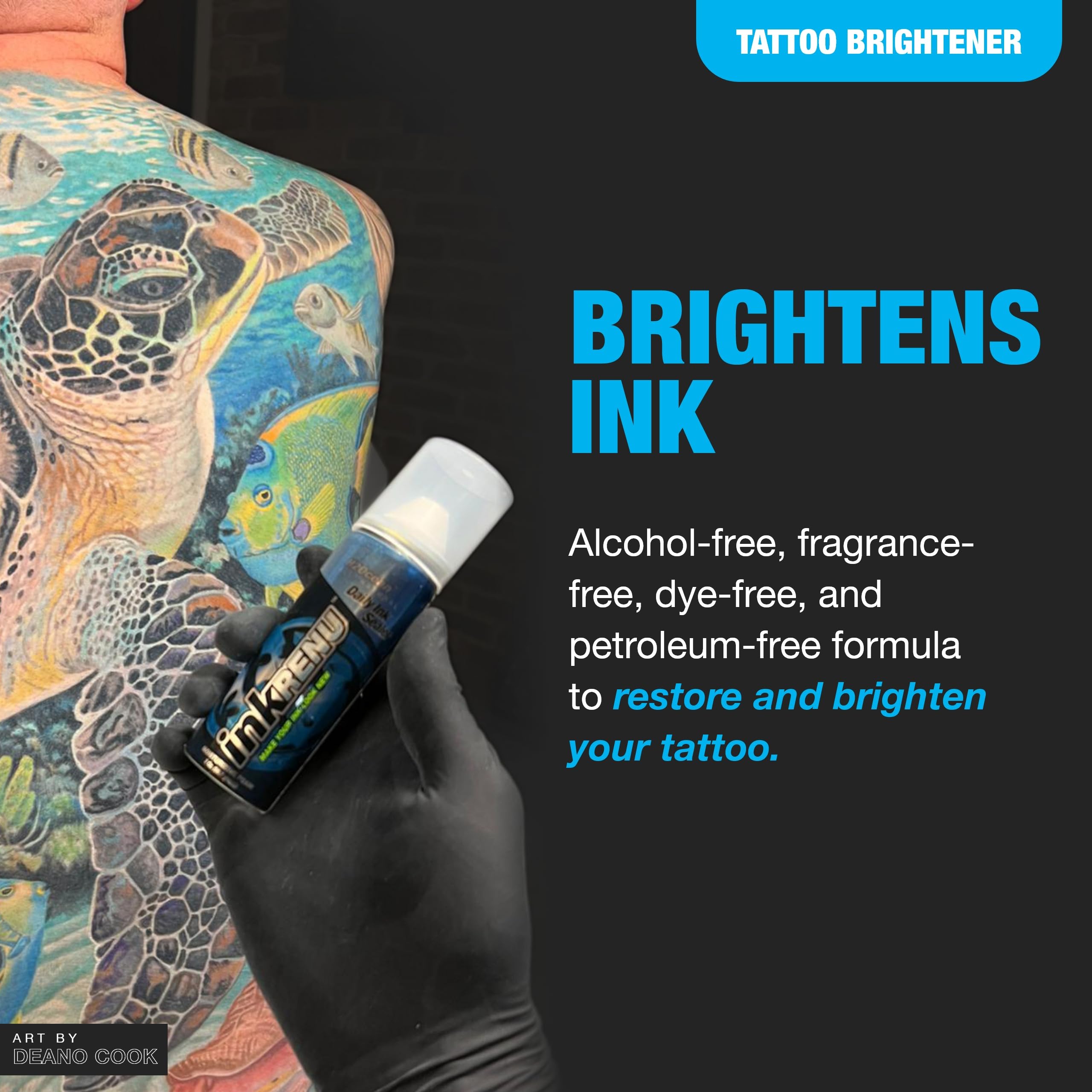 H2Ocean InkRenu Color Enhancing Tattoo Moisturizing Foam - Tattoo Brightener & Aftercare