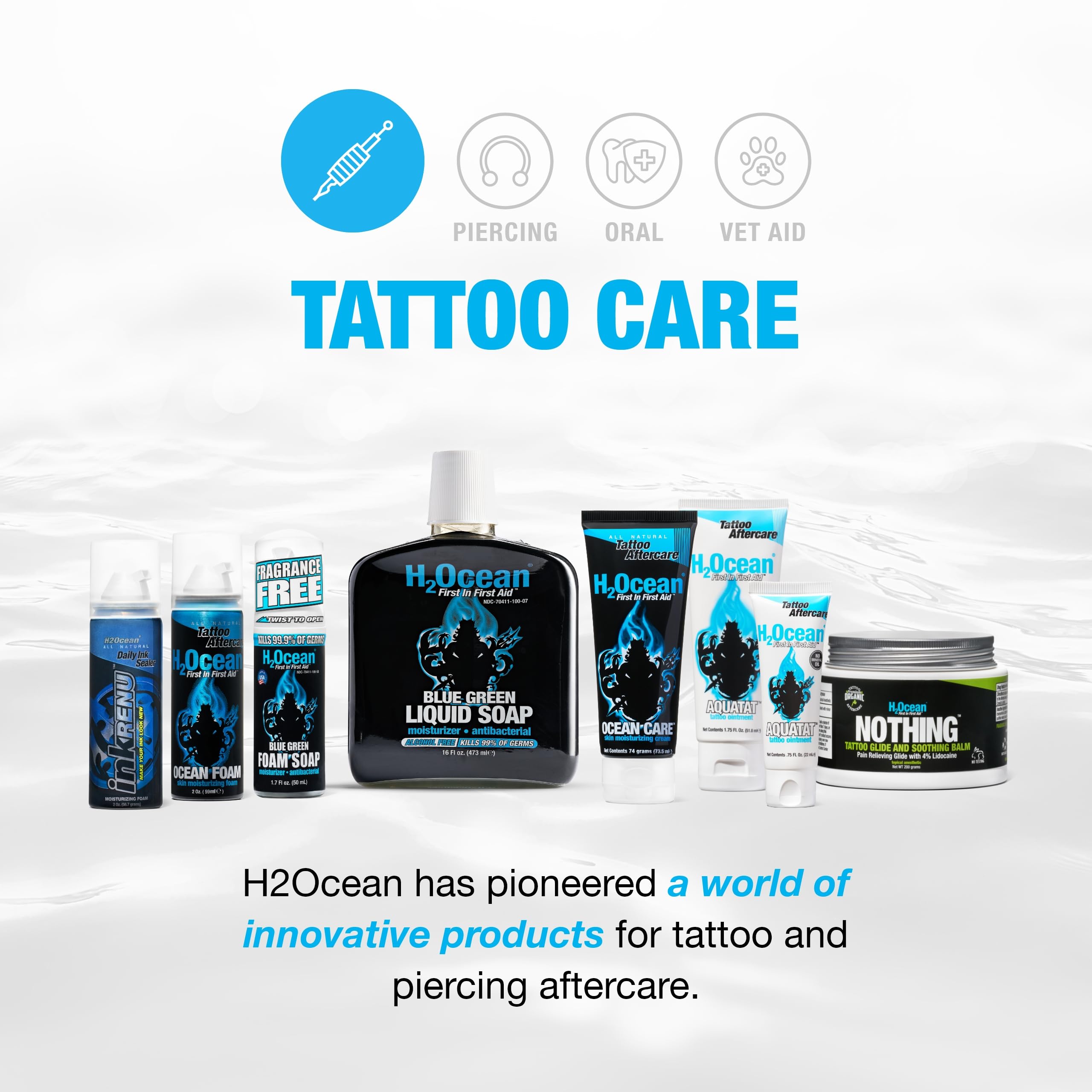 H2Ocean Surfers Choice SPF 50 Spray – 2 Pack, Reef-Safe Quick-Dry Sunscreen for Tattoos & All Ages