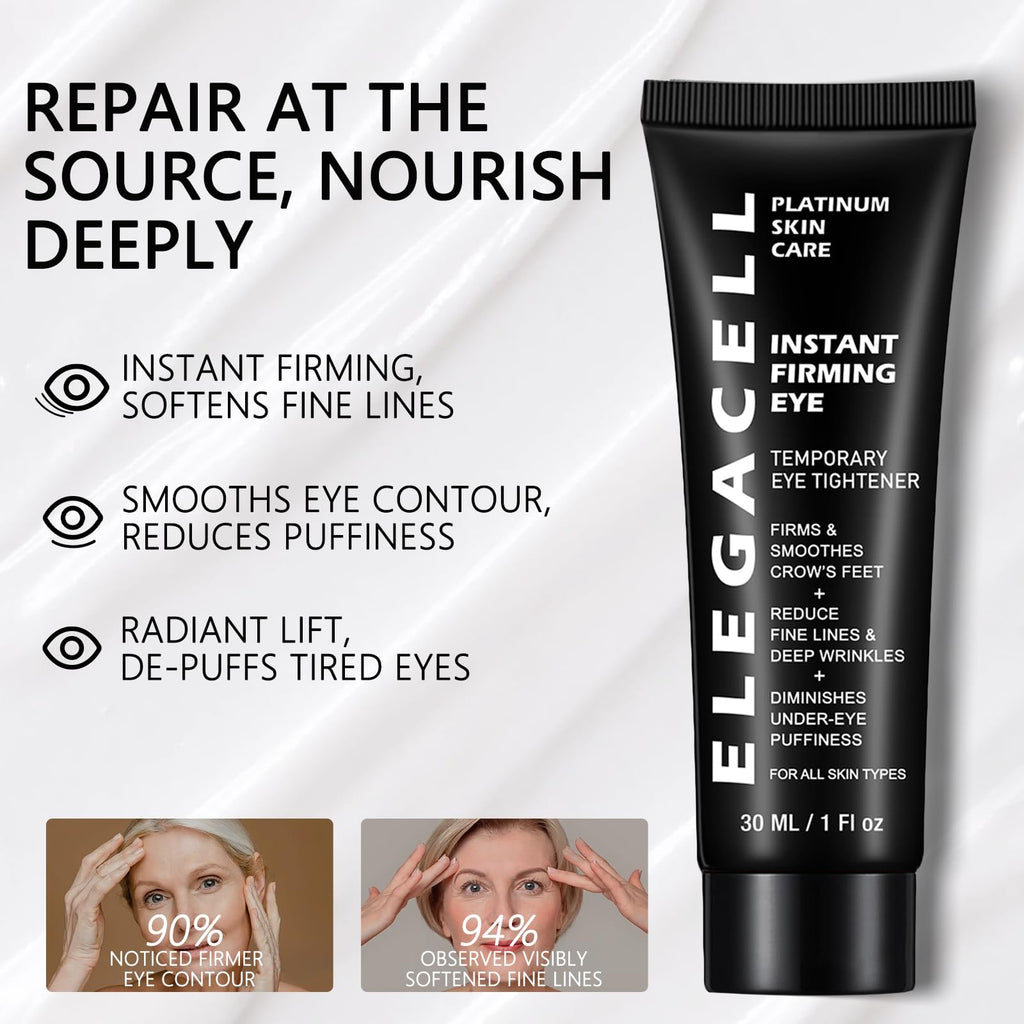HACIRFE Elegacell Temporary Eye Tightener Cream – Instant Firming, Smooth Fine Lines, 1 oz