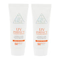 Hackerdom arraTOPFACE UV Perfect Collagen-Mild Sun SPF50+/PA+++ 70ml x2 – Physical Sunscreen for Sensitive Skin