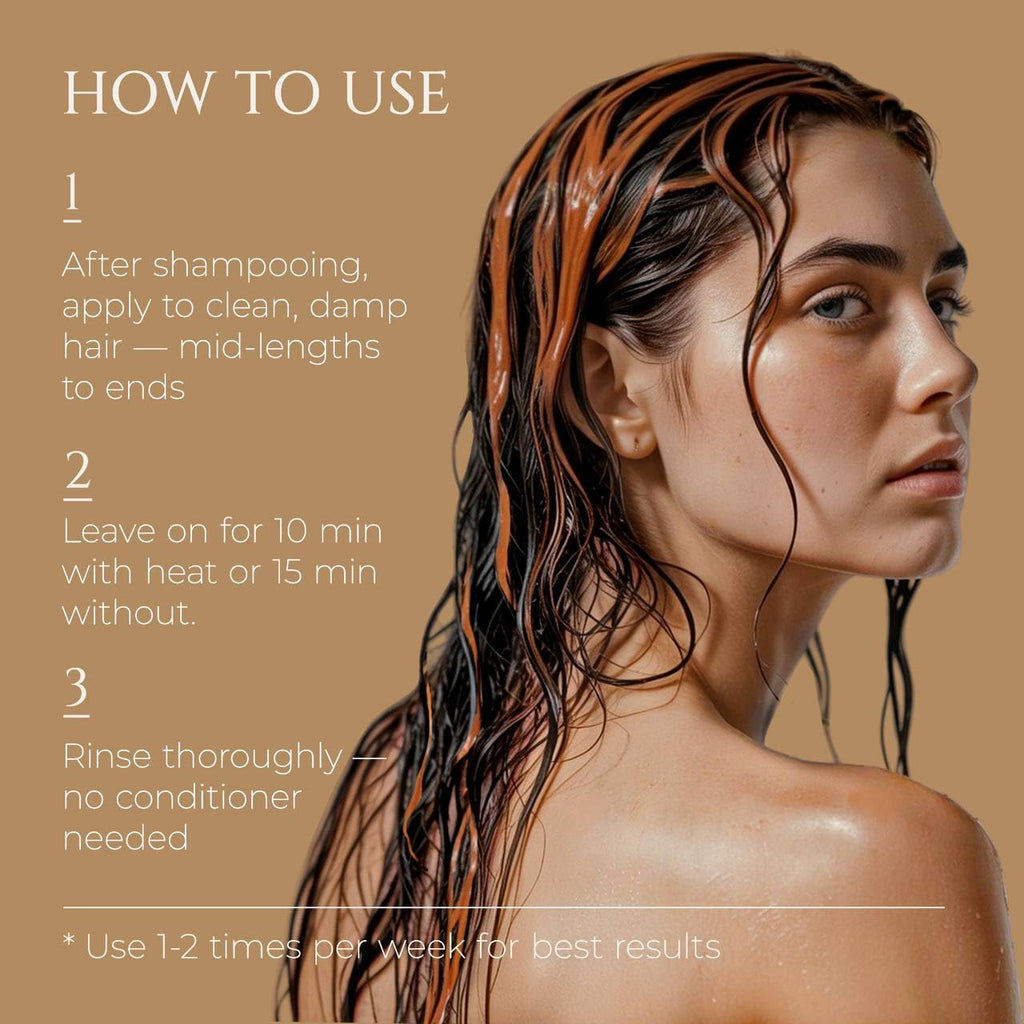 HADAT Liquid Silk Treatment – Premium Hair Mask with Macadamia & Argan Oil | Made in Israel 10.1 fl oz