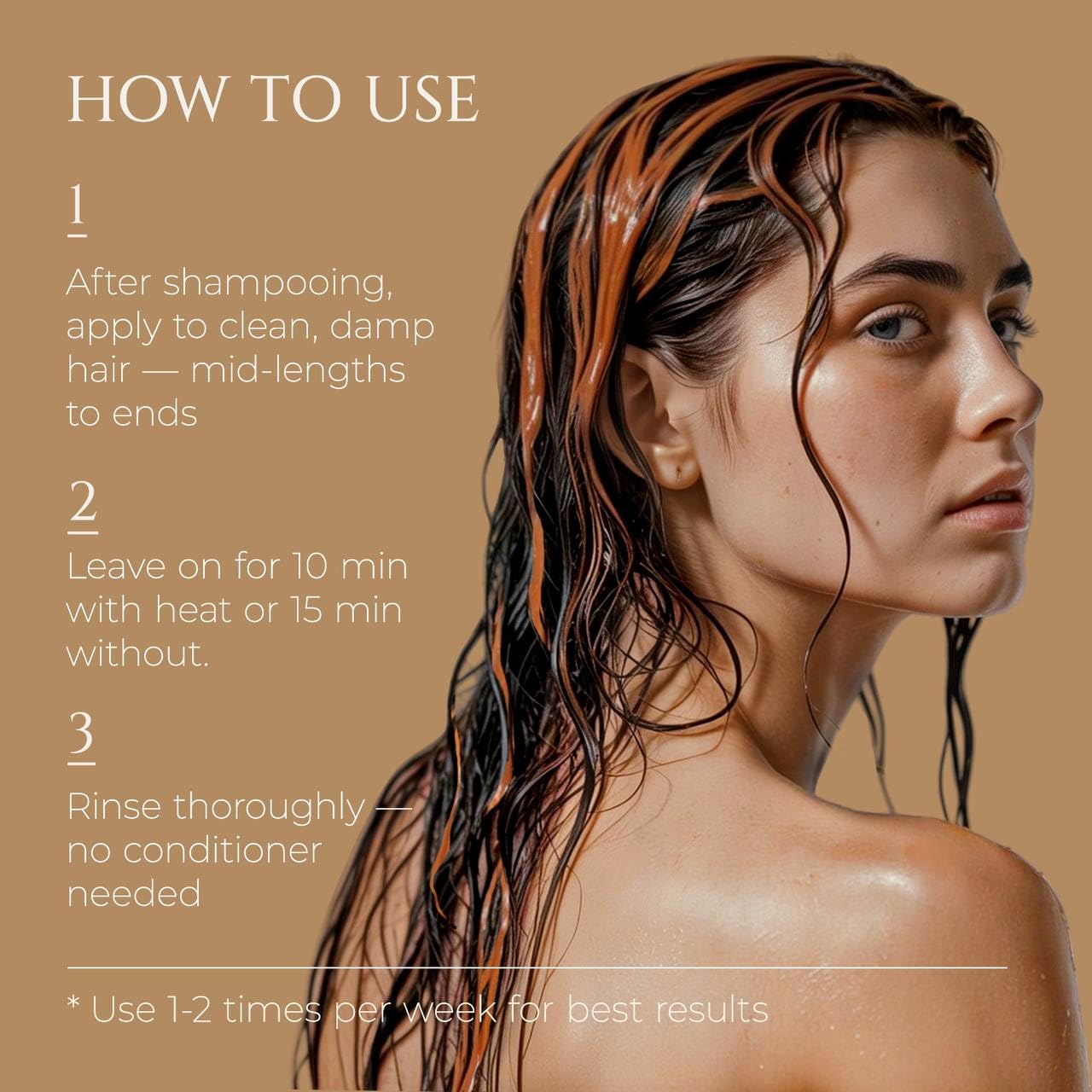 HADAT Liquid Silk Treatment – Premium Hair Mask with Macadamia & Argan Oil | Made in Israel 10.1 fl oz