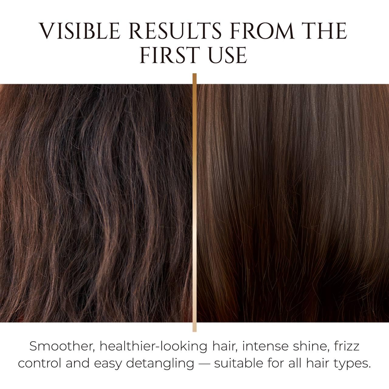 HADAT Liquid Silk Treatment – Premium Hair Mask with Macadamia & Argan Oil | Made in Israel 10.1 fl oz