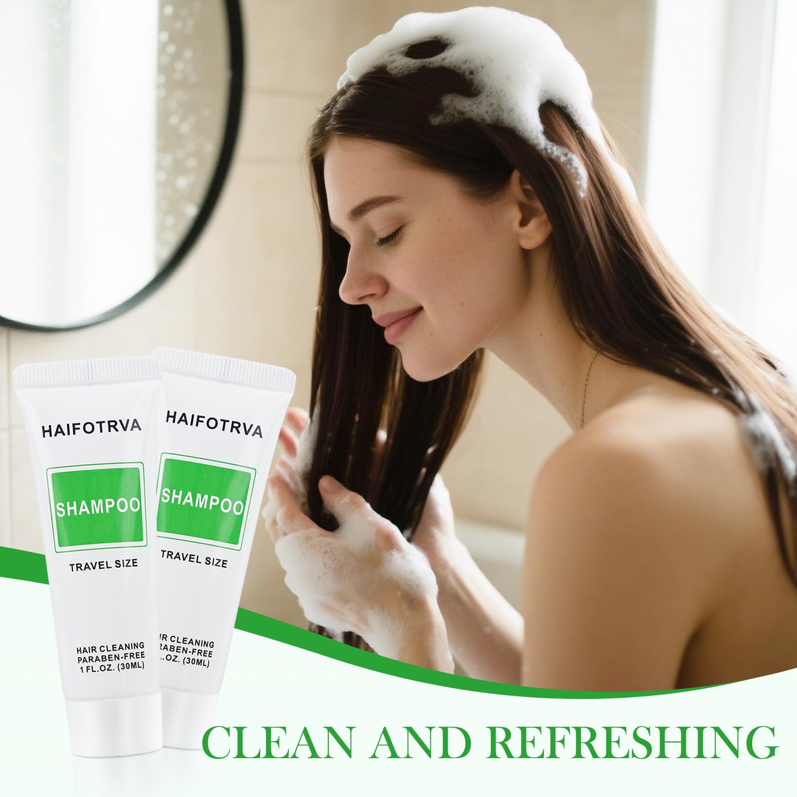 HAIFOTRVA Travel Size Shampoo Bulk Pack – 30 x 30ml Individually Wrapped Hotel Toiletries for Guests & Charities