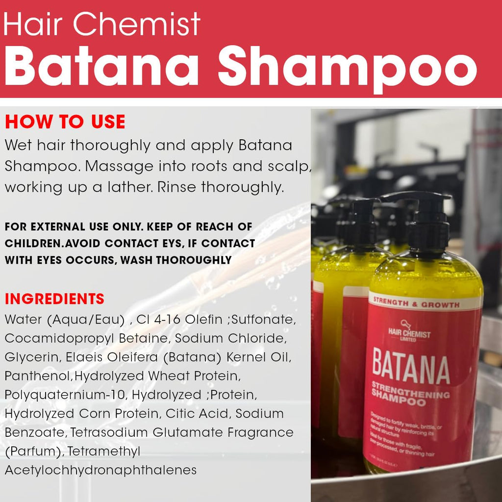 Hair Chemist Batana Strengthening Shampoo 33.8 oz | Strengthen & Nourish Hair