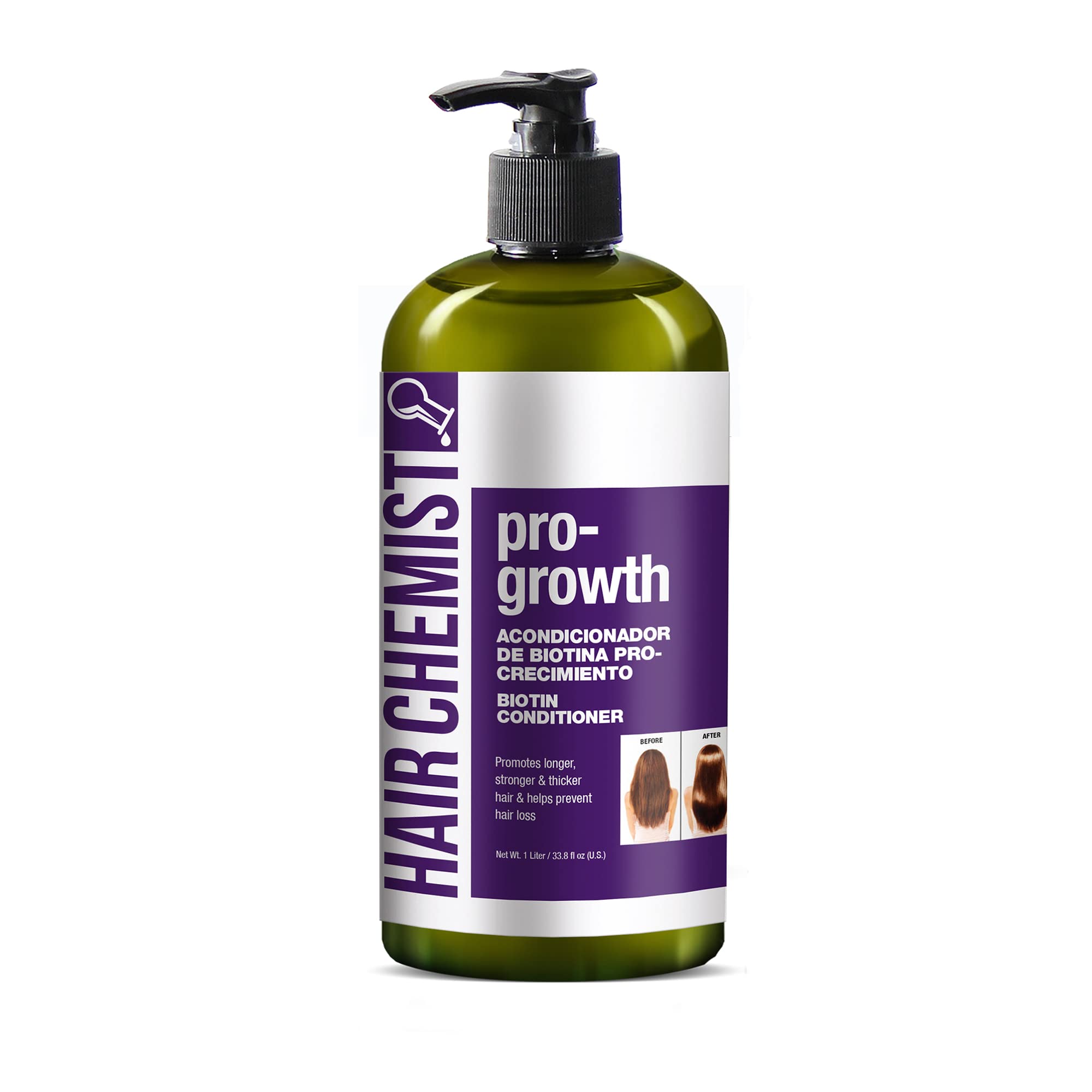 Hair Chemist Biotin Pro-Growth Conditioner 33.8 oz – Strengthening Conditioner for Thin Hair