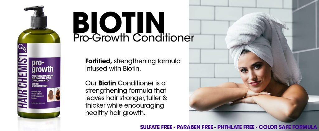 Hair Chemist Biotin Pro-Growth Conditioner 33.8 oz – Strengthening Conditioner for Thin Hair