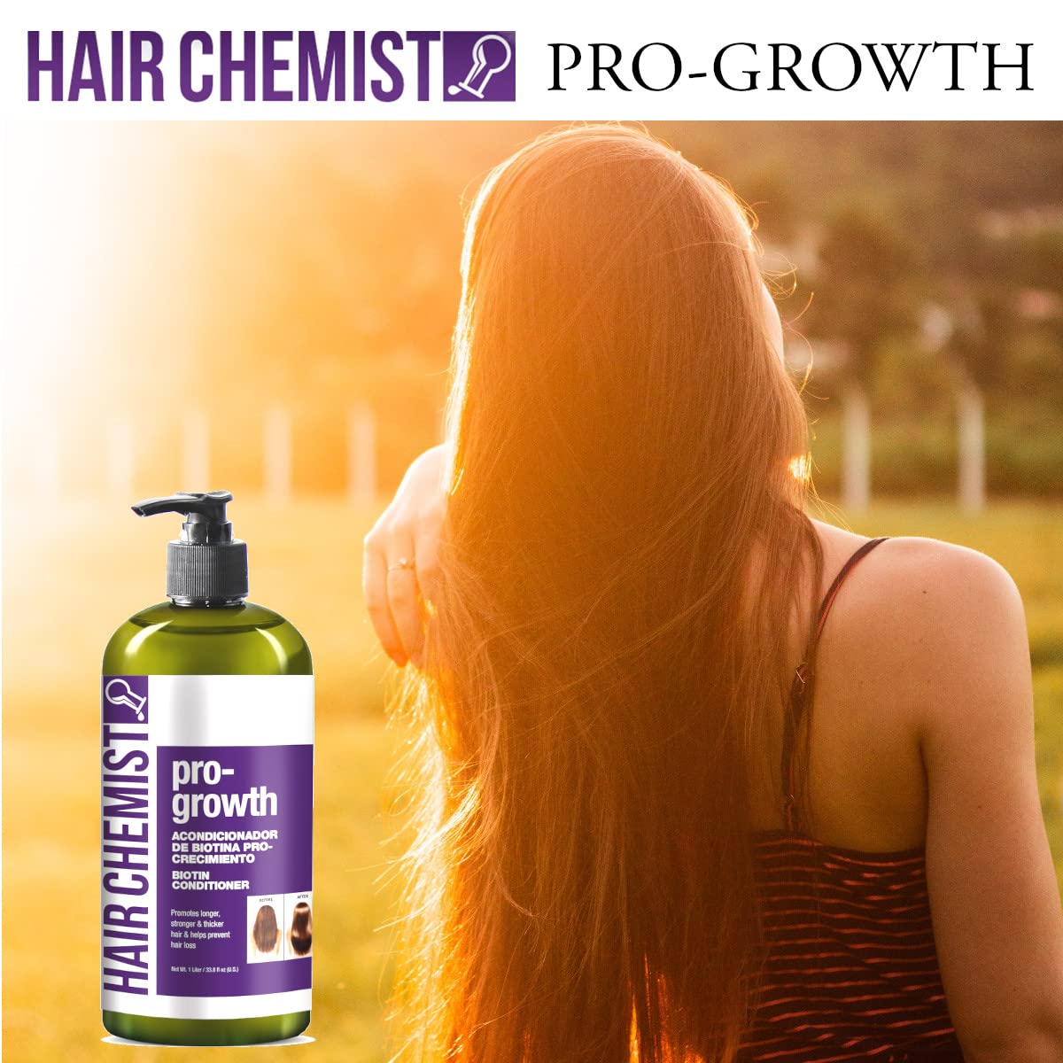 Hair Chemist Biotin Pro-Growth Conditioner 33.8 oz – Strengthening Conditioner for Thin Hair