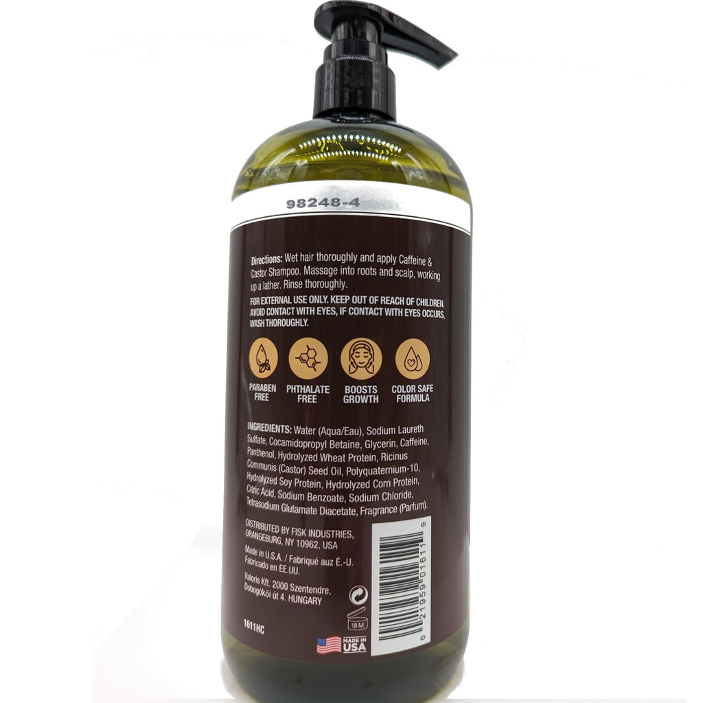 Hair Chemist Caffeine & Castor Faster Growth Shampoo 33.8 oz – Sulfate-Free Hair Growth Shampoo