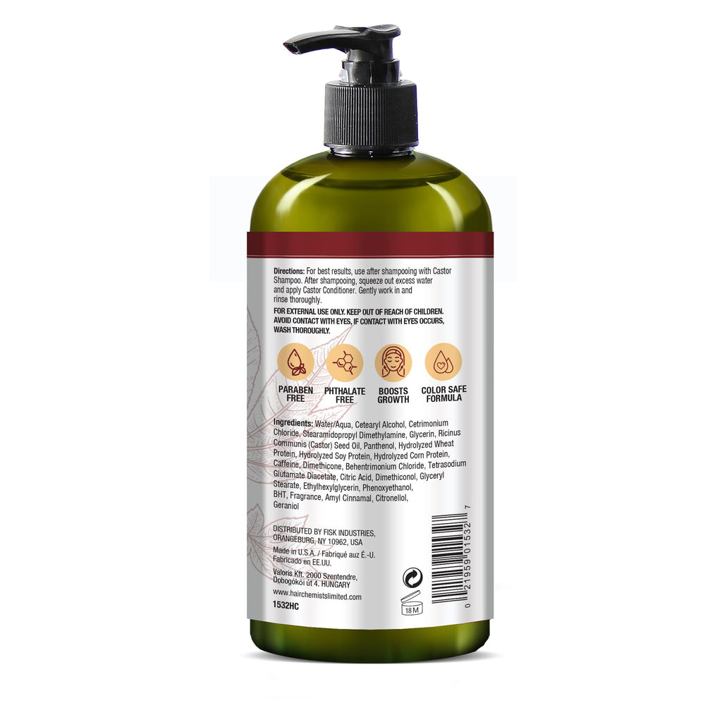 Hair Chemist Castor Pro-Growth 2-Piece Gift Set – 33.8 oz Shampoo & 33.8 oz Conditioner | Sulfate Free, Made in USA