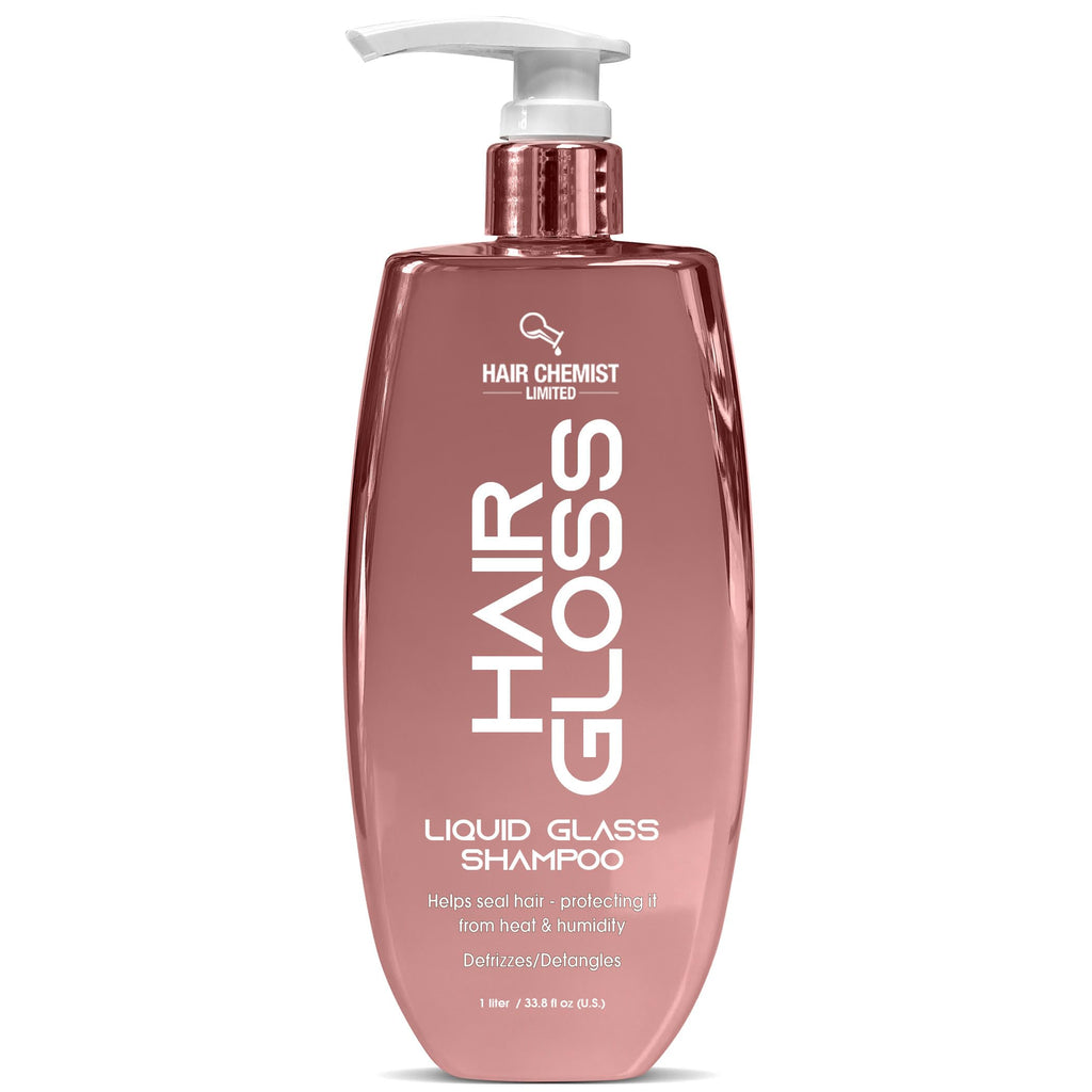 Hair Chemist Hair Gloss Liquid Glass Shampoo 33.8 oz – Smoothing, Shine, Frizz Control for All Hair Types
