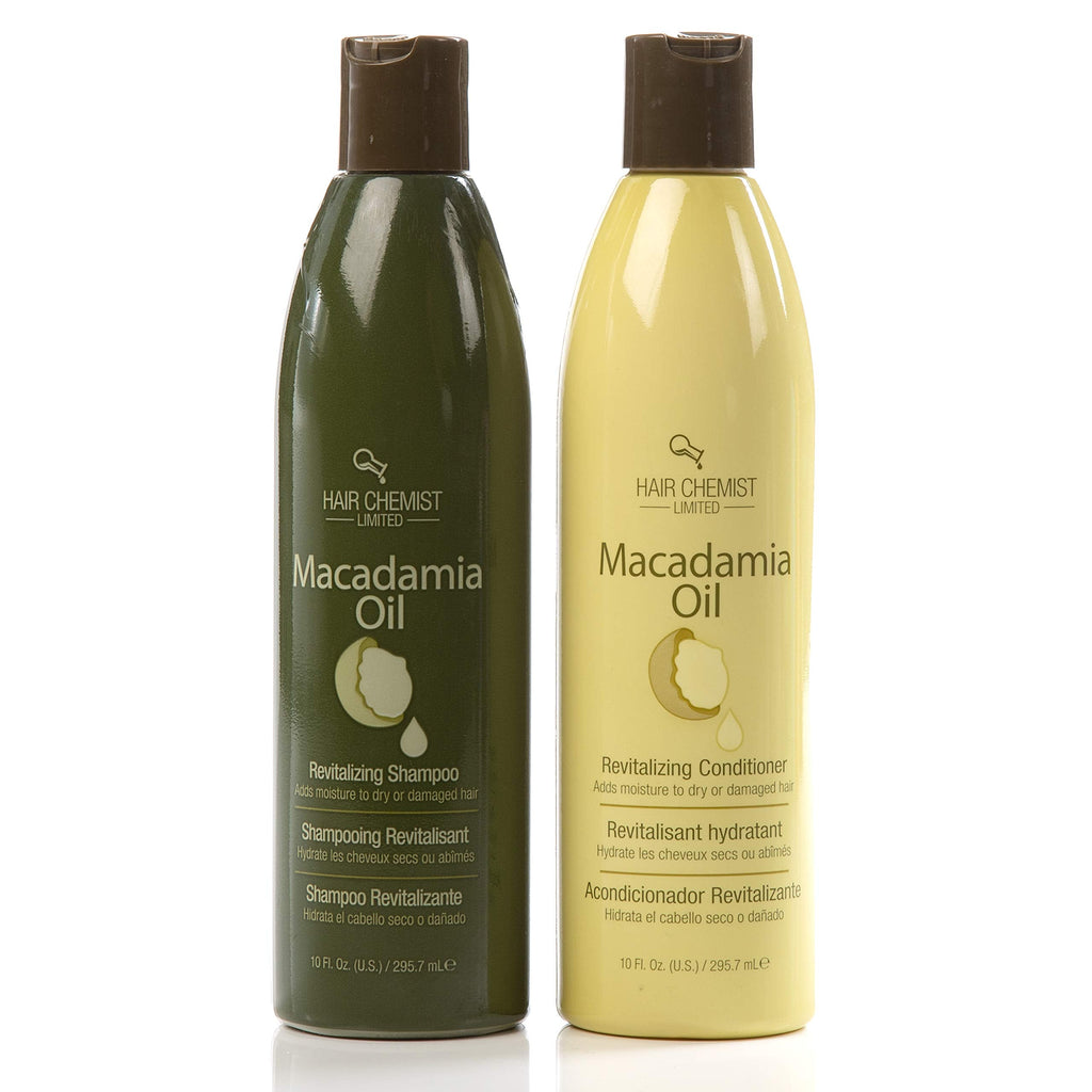 Hair Chemist Macadamia Oil Revitalizing Combo – Shampoo & Conditioner, 10 oz Each