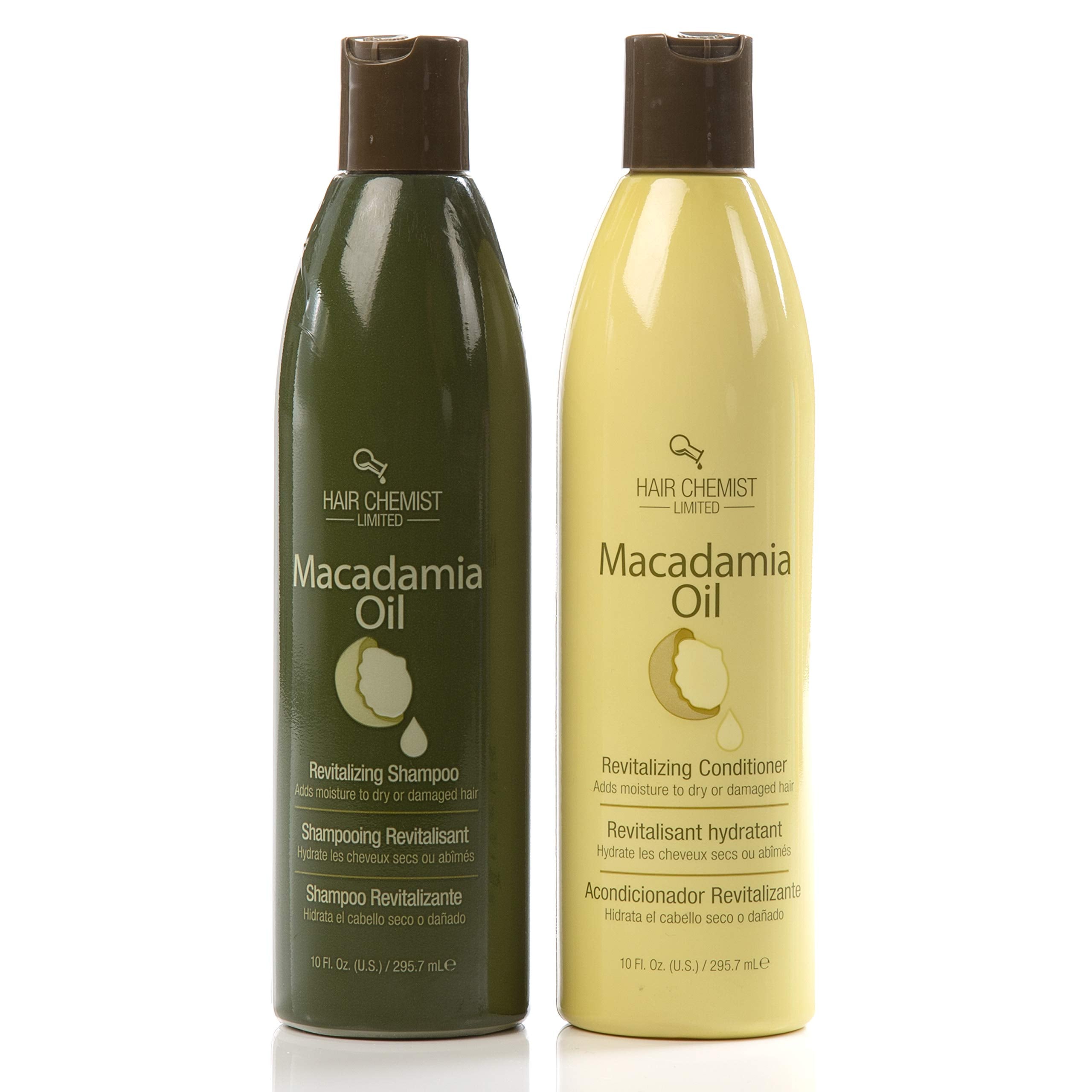 Hair Chemist Macadamia Oil Revitalizing Combo – Shampoo & Conditioner, 10 oz Each