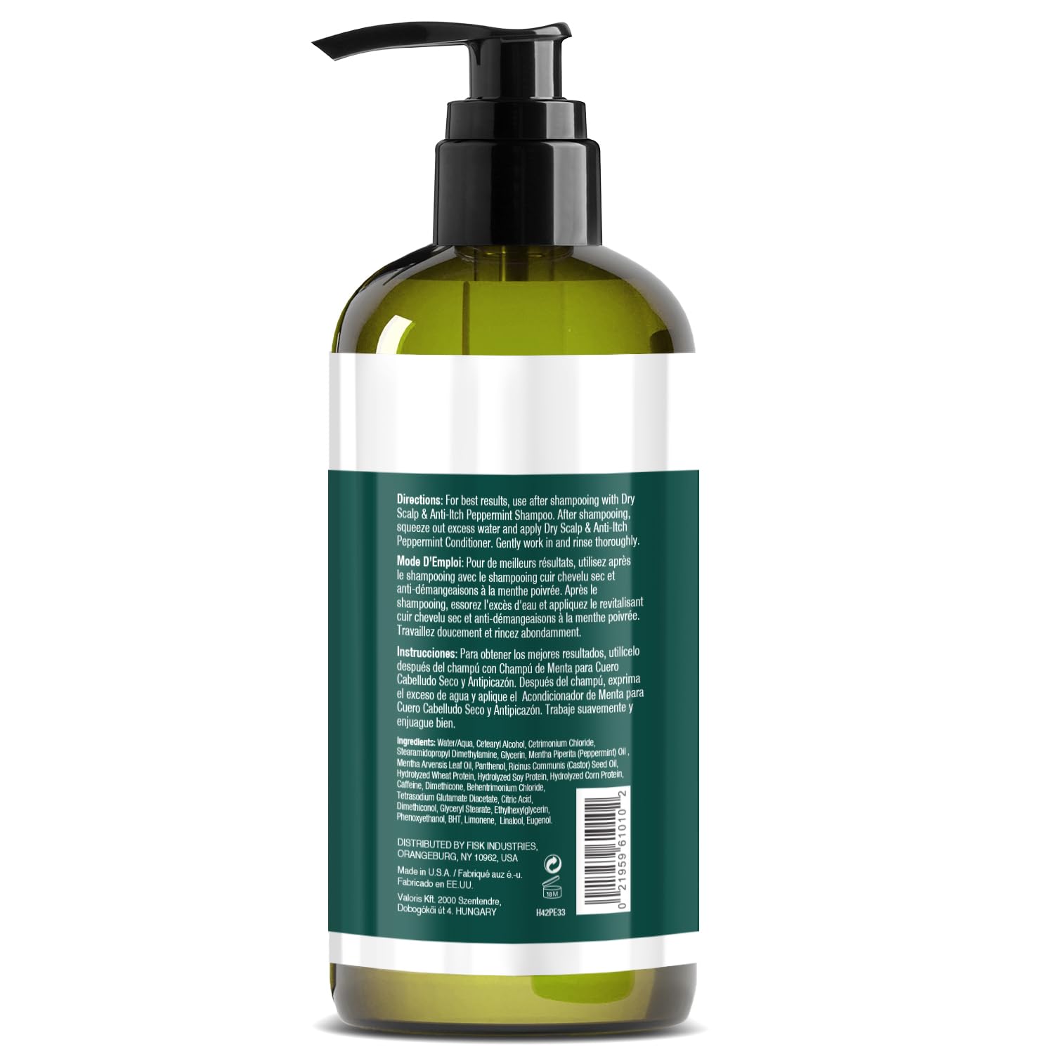 Hair Chemist Conditioner | Dry Scalp & Anti-Itch Peppermint, 33.8 oz, Paraben/Sulfate/Phthalate Free, Made in USA