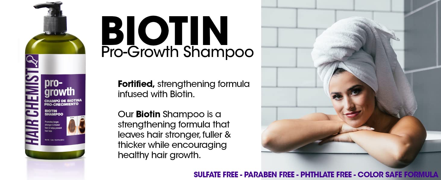 Hair Chemist Pro-Growth Shampoo with Biotin | 33.8 oz