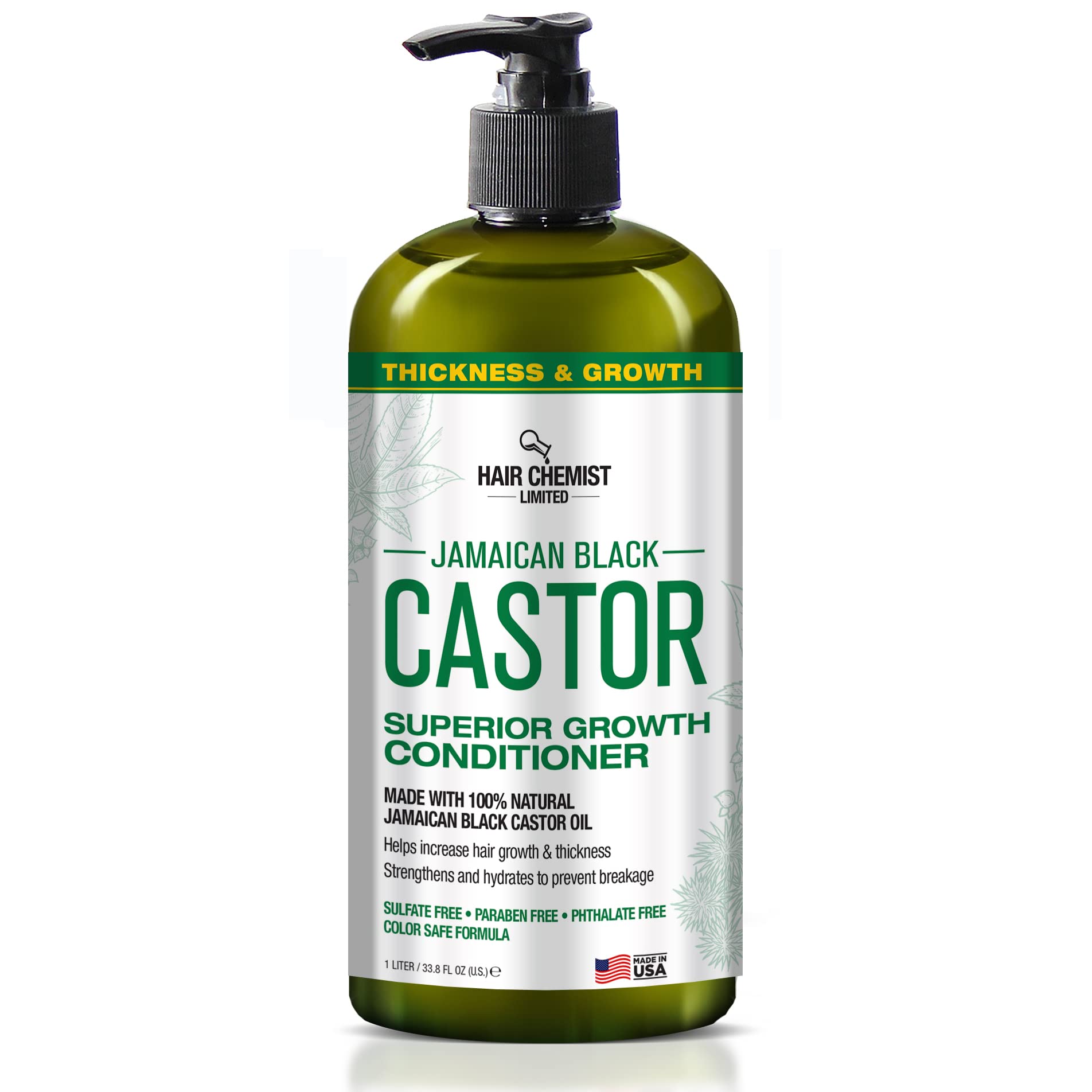 Hair Chemist Superior Growth Jamaican Black Castor Shampoo & Conditioner 33.8oz – 2-Piece Set