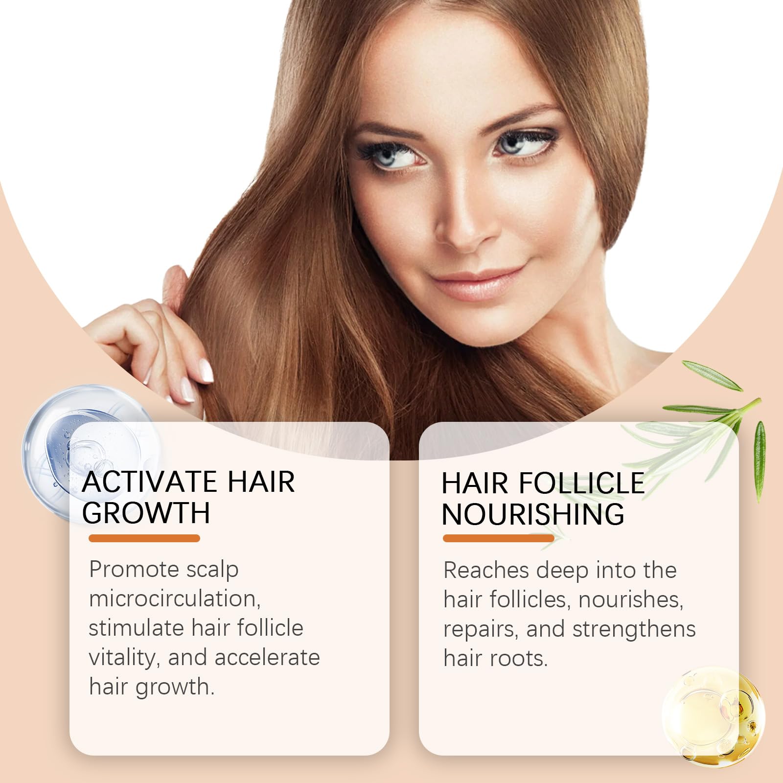 Hair Growth Ampoules with Turmeric Root Extract – Plant-Based Scalp Treatment for Thicker Hair (Fragrance-Free, 7pcs)
