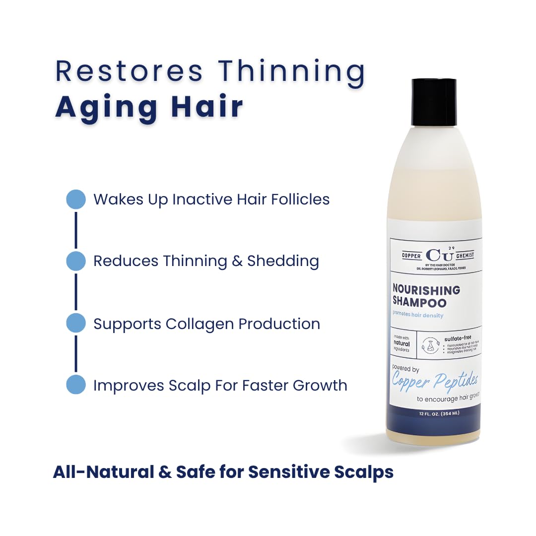 Copper Chemist Hair Growth Shampoo by Hair Health Institute – Copper Peptides for Thinning Hair | Doctor Developed, Sulfate Free & Color Safe