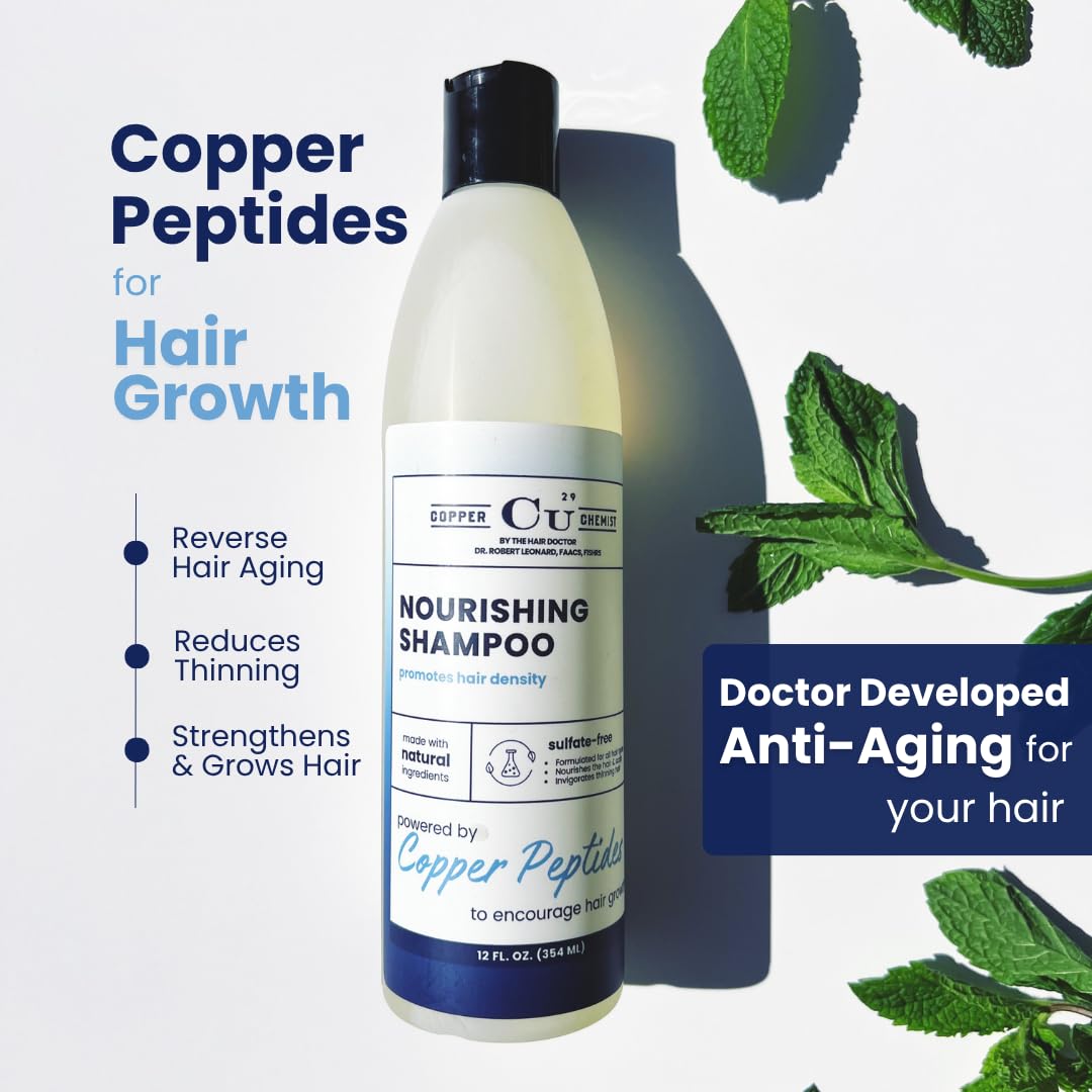 Copper Chemist Hair Growth Shampoo by Hair Health Institute – Copper Peptides for Thinning Hair | Doctor Developed, Sulfate Free & Color Safe