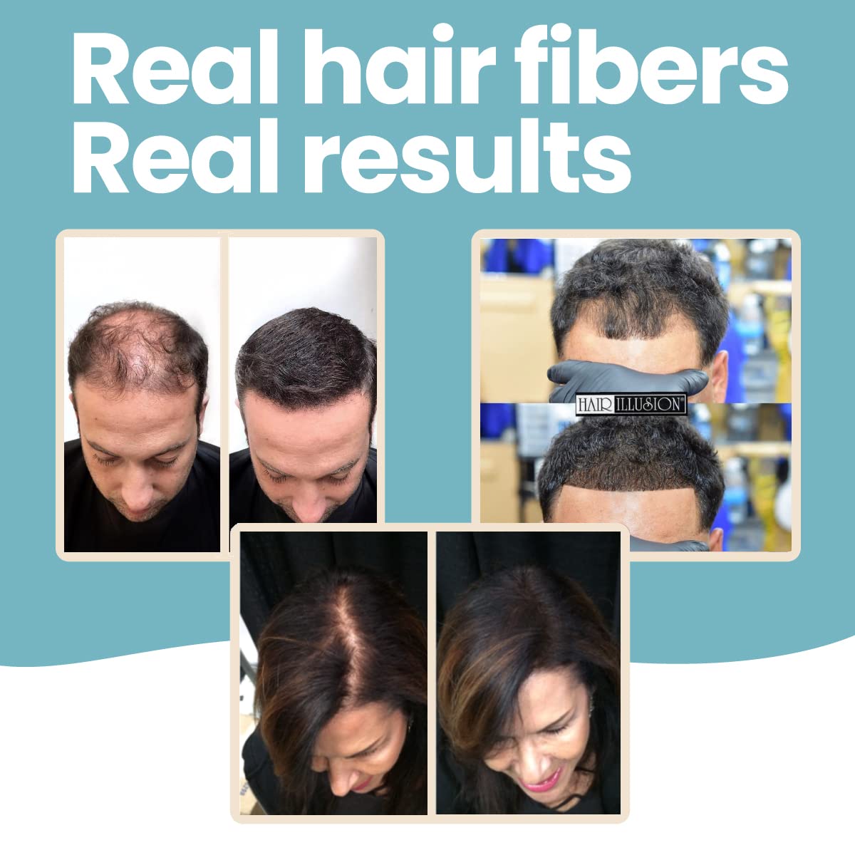 Hair Illusion Dark Brown Real Hair Fibers – 18g, Natural Thickening for Thinning Hair