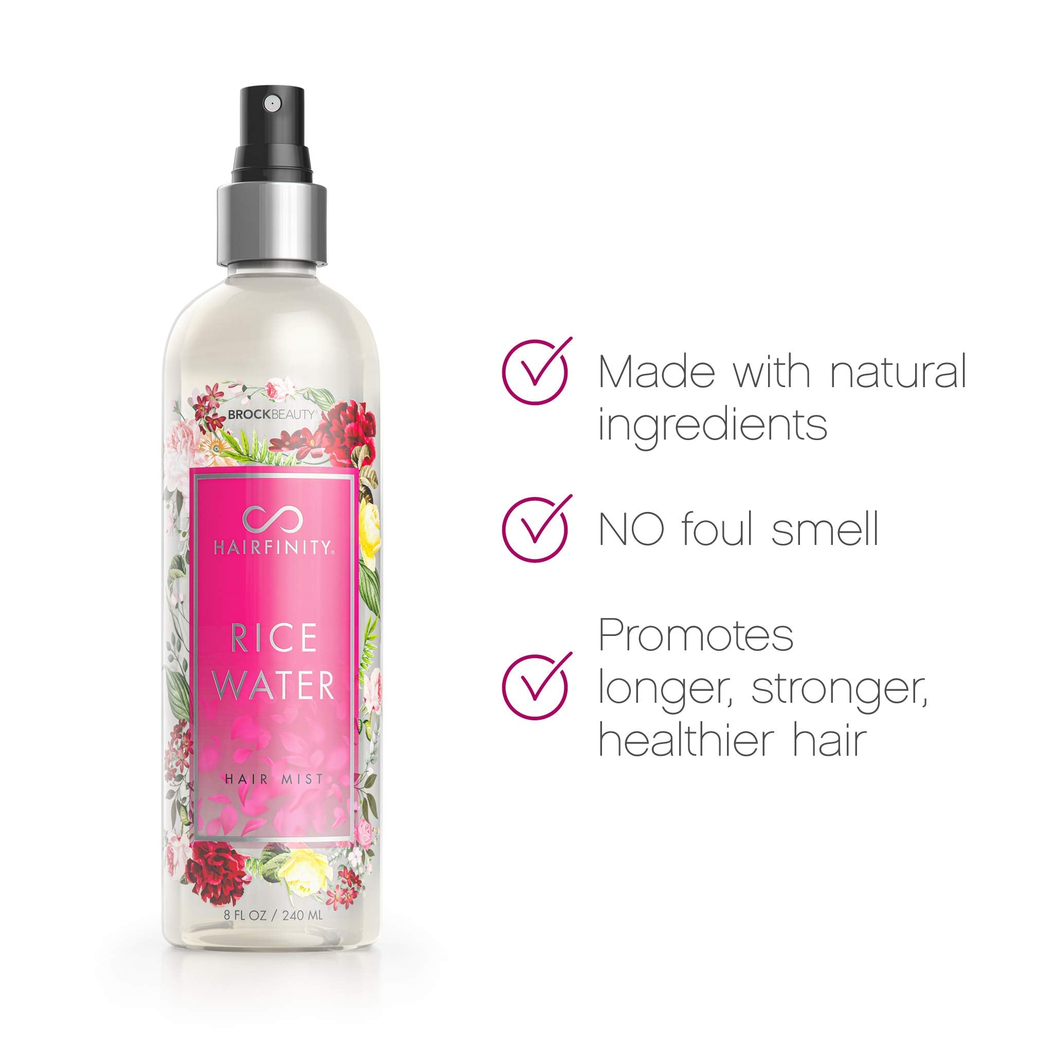 Hairfinity Rice Water Hair Mist — Silicone & Sulfate Free, Color-Safe 8oz