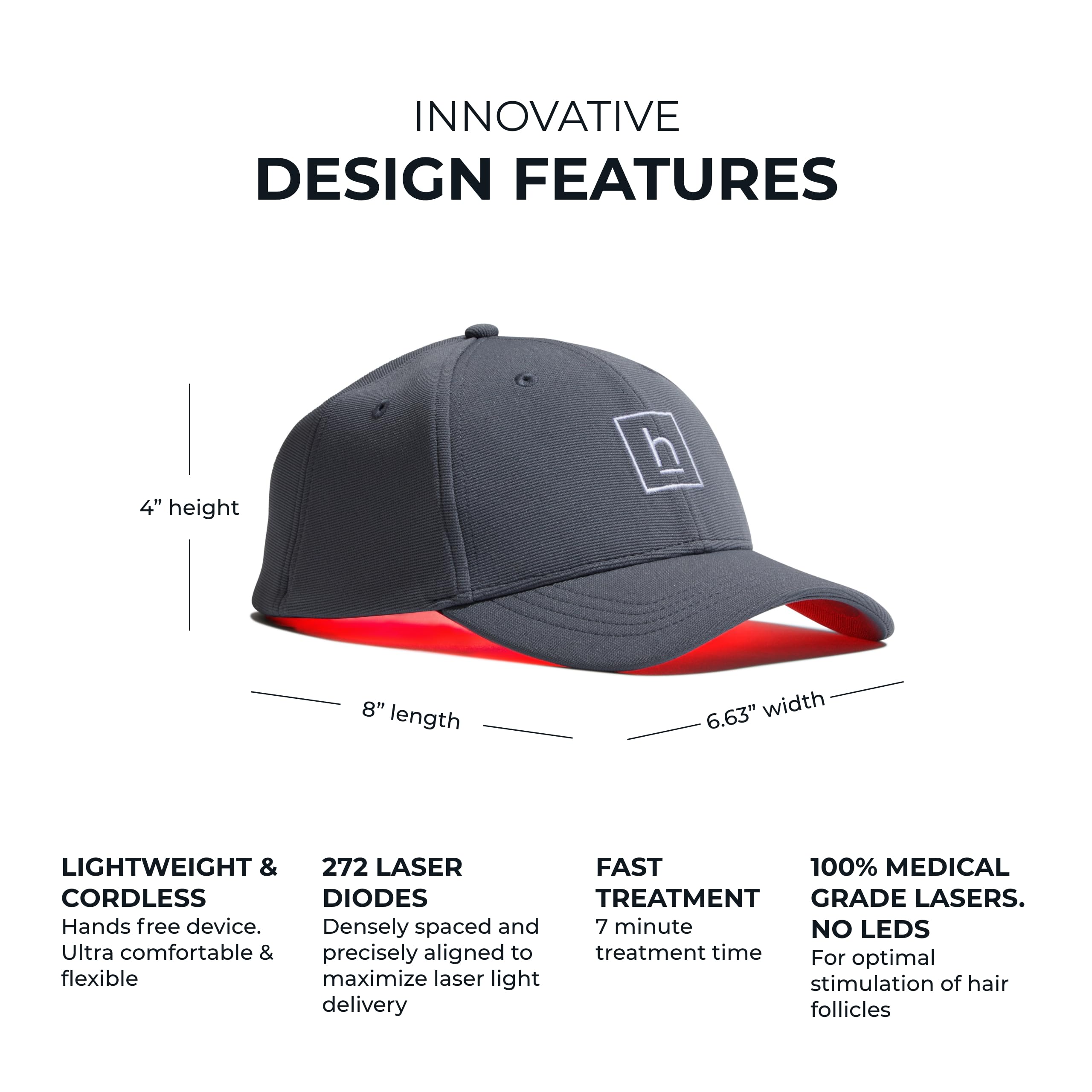 HairMax PowerFlex 272 Laser Cap – FDA Cleared, 7-Minute Hair Growth Sessions