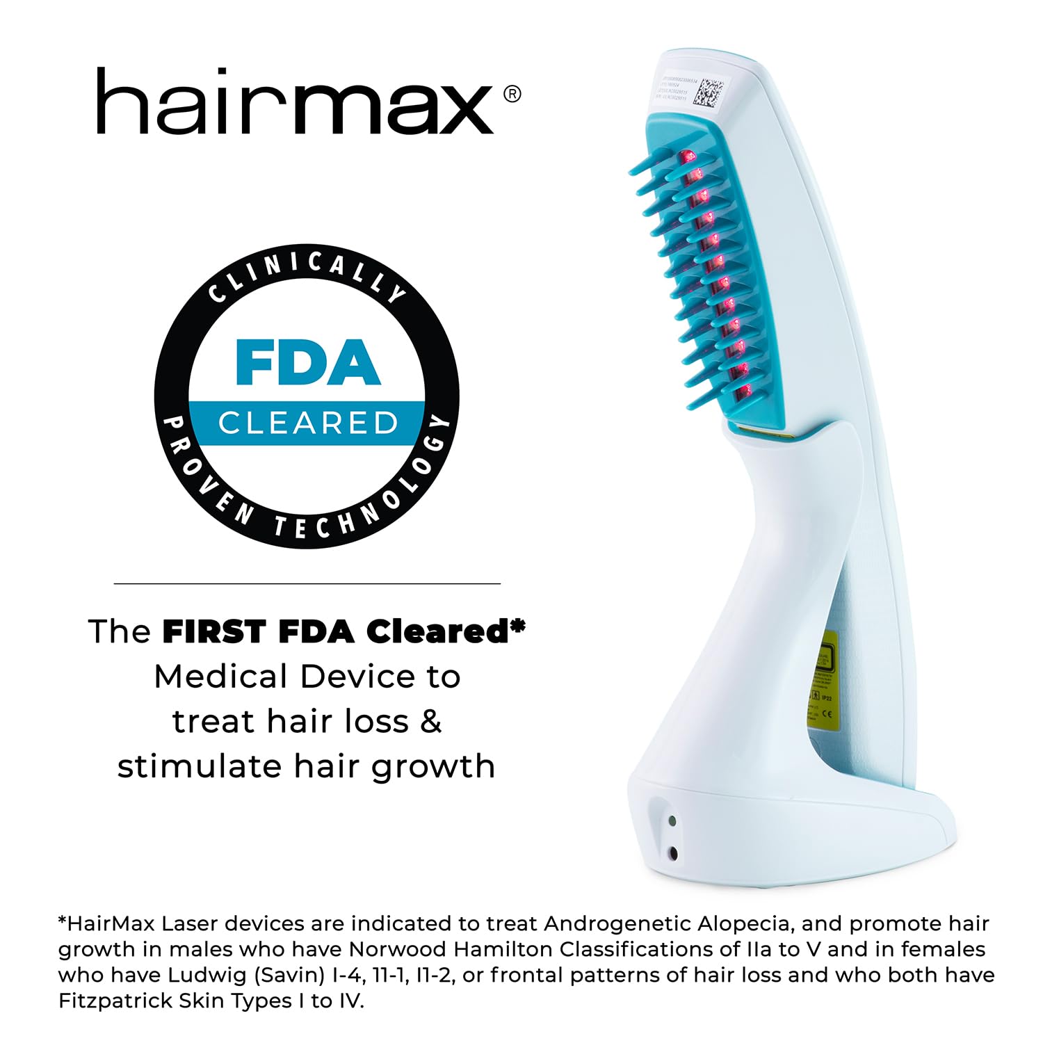 HairMax Ultima 12 Classic LaserComb – FDA-Cleared Hair Growth Device for Men & Women